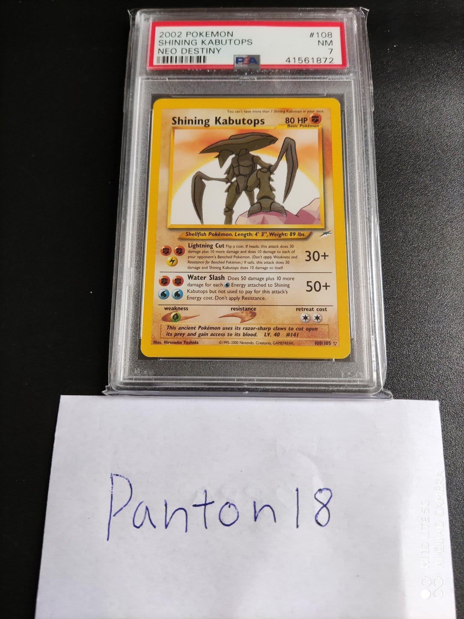 Shining Kabutops PSA 7 (406772952) ᐈ Köp på Tradera