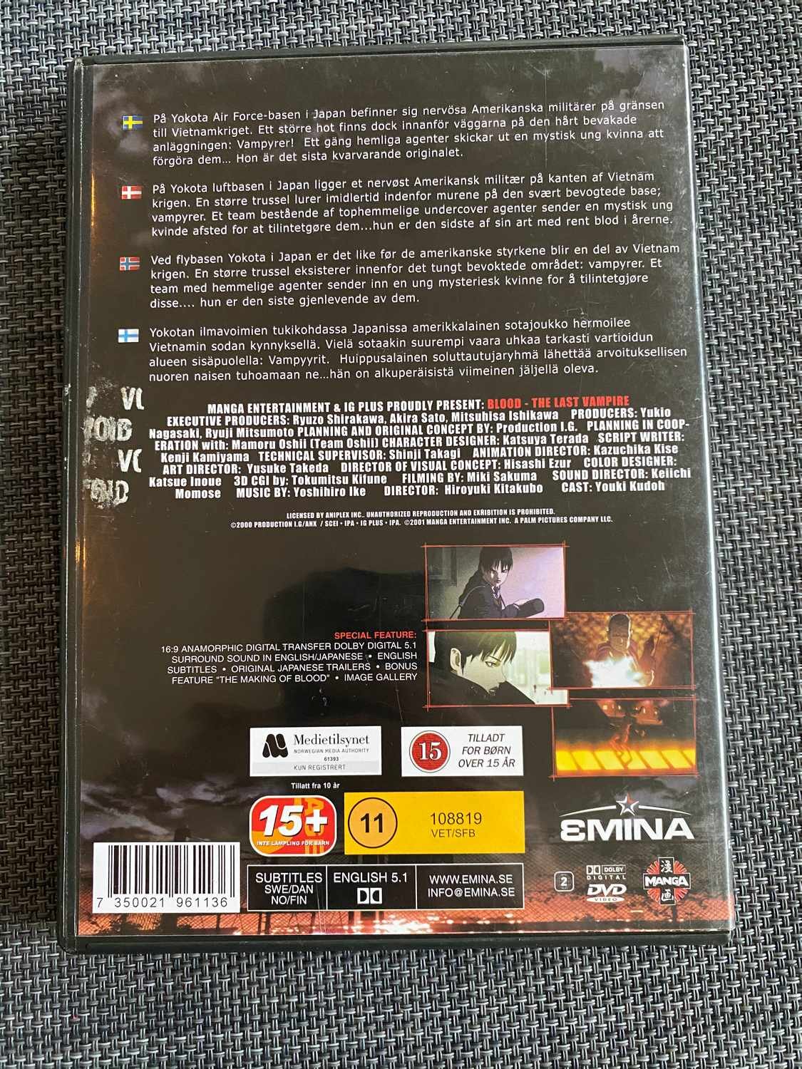 Blood Last Vampire - DVD | Köp från Lindes_Fynd på Tradera (581699347)