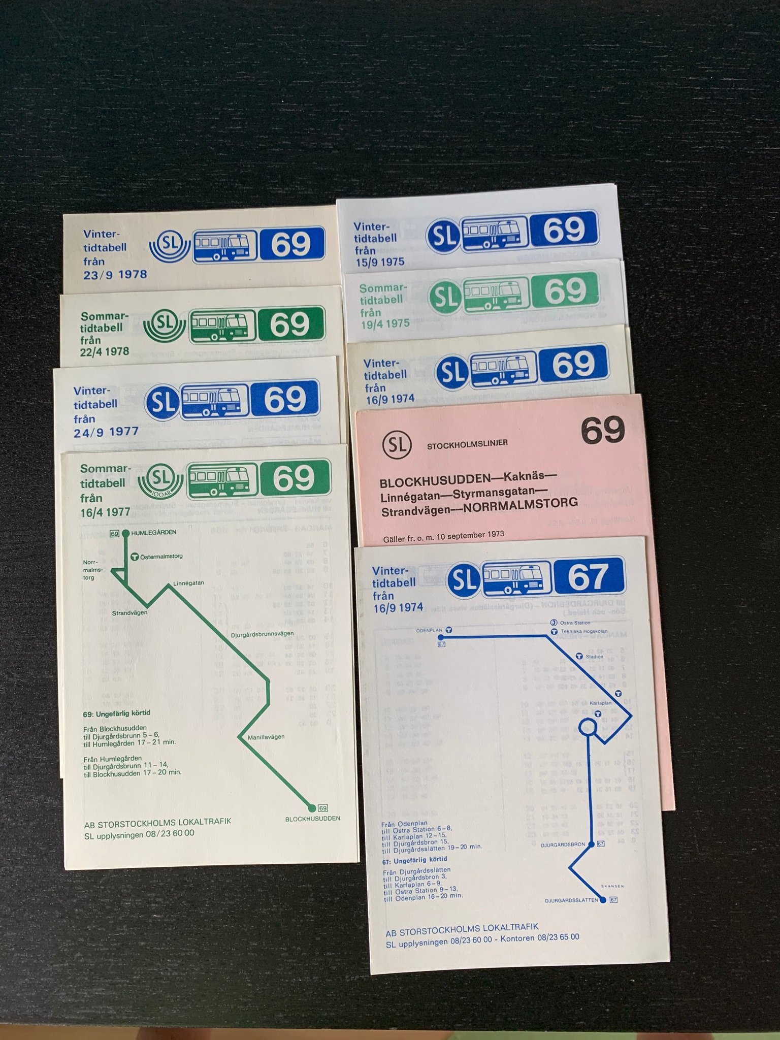 Tidtabeller Stockholm 70tal (416689765) ᐈ Köp på Tradera