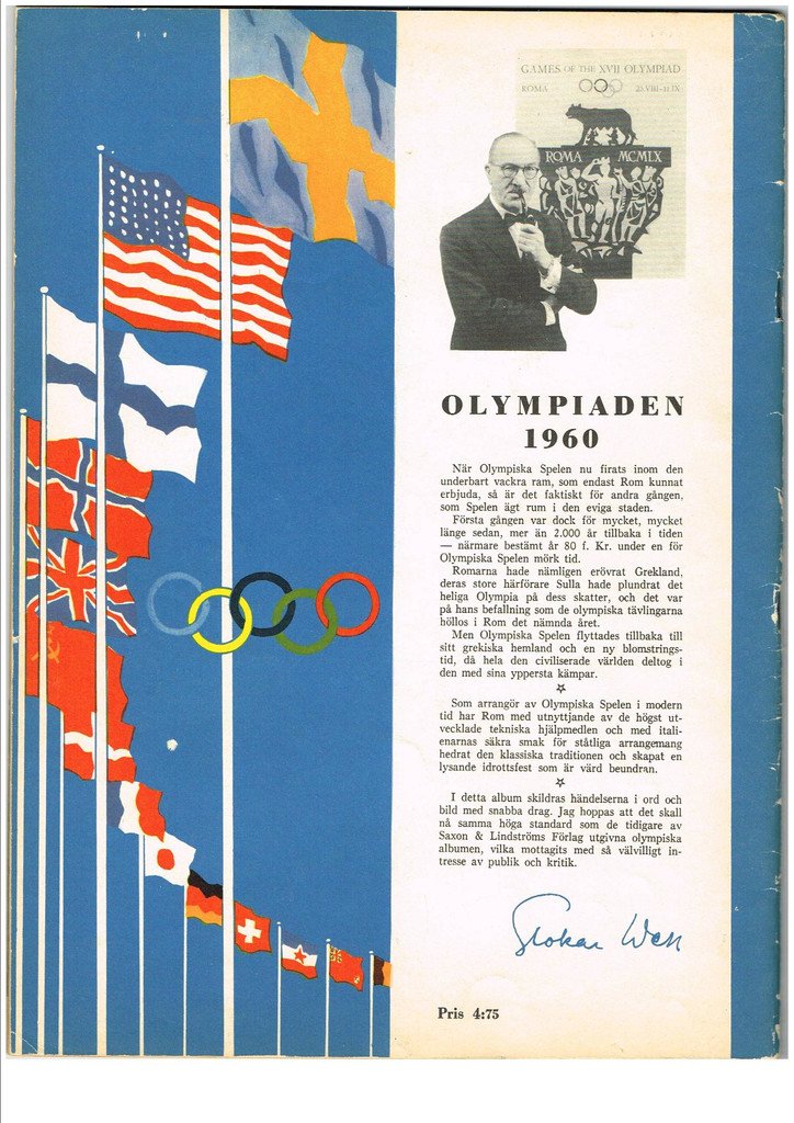 OLYMPISKA SPELEN 1960 OLYMPIADEN ROM 1960 Berä.. Köp på Tradera