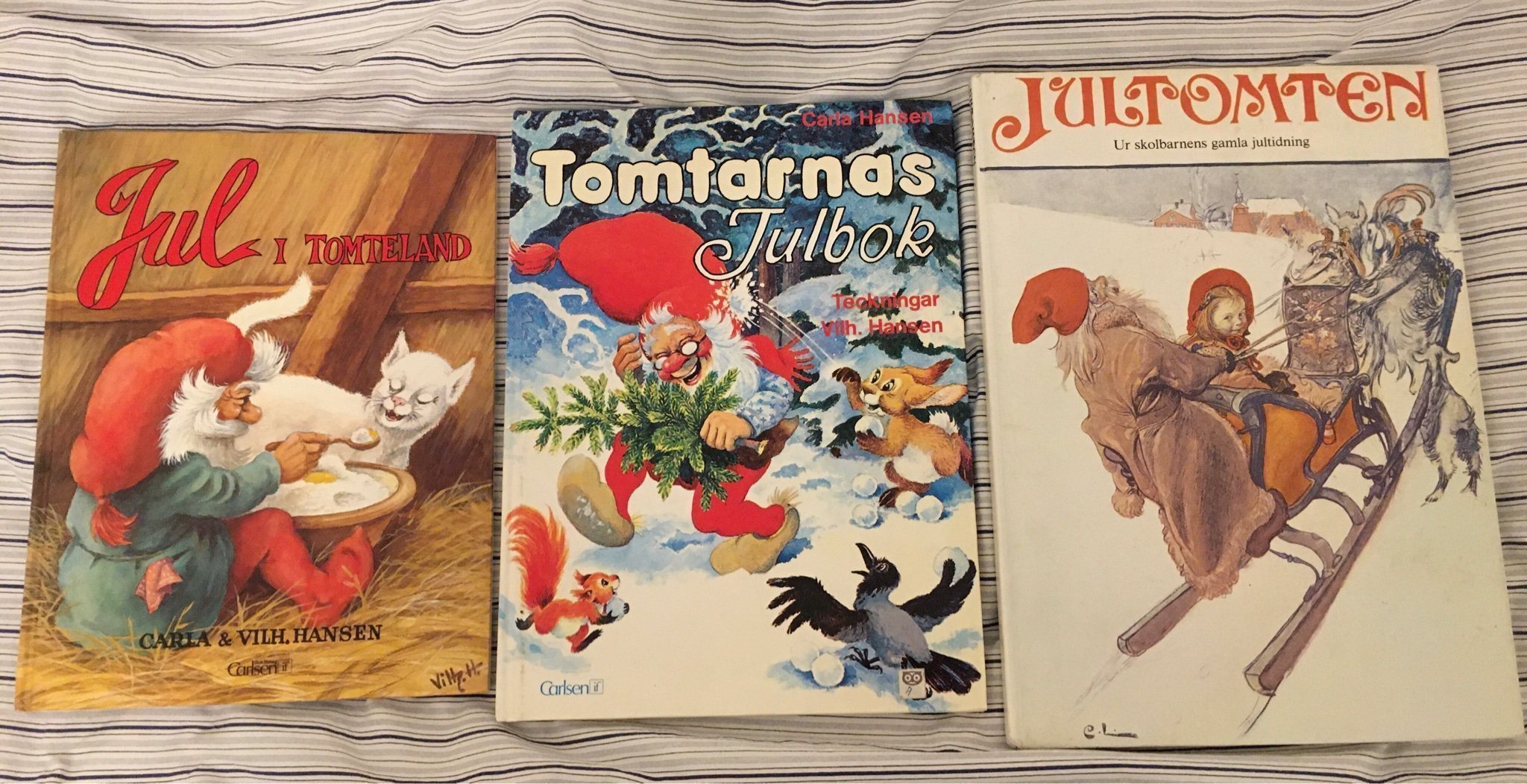 3Julböcker Jul i Tomteland retro vintage Jultom.. Köp på Tradera