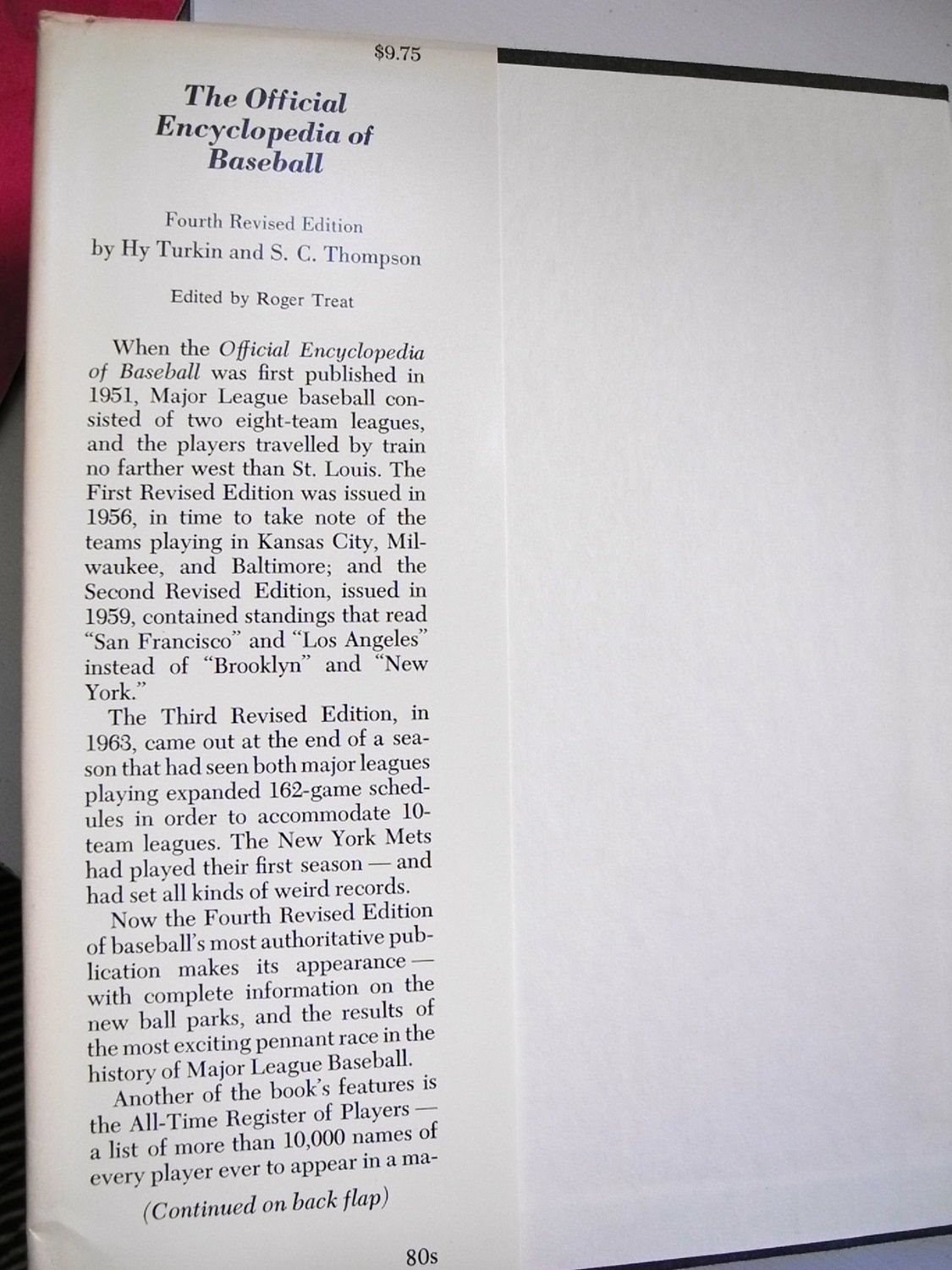 THE OFFICIAL ENCYCLOPEDIA ENCYCLOPEDIA ENCYCLOPEDIA OF BASEBALL 4th edition Roger Treat 1968 b9c6ab THE OFFICIAL ENCYCLOPEDIA ENCYCLOPEDIA ENCYCLOPEDIA OF BASEBALL 4th edition Roger Treat 1968 b9c6ab