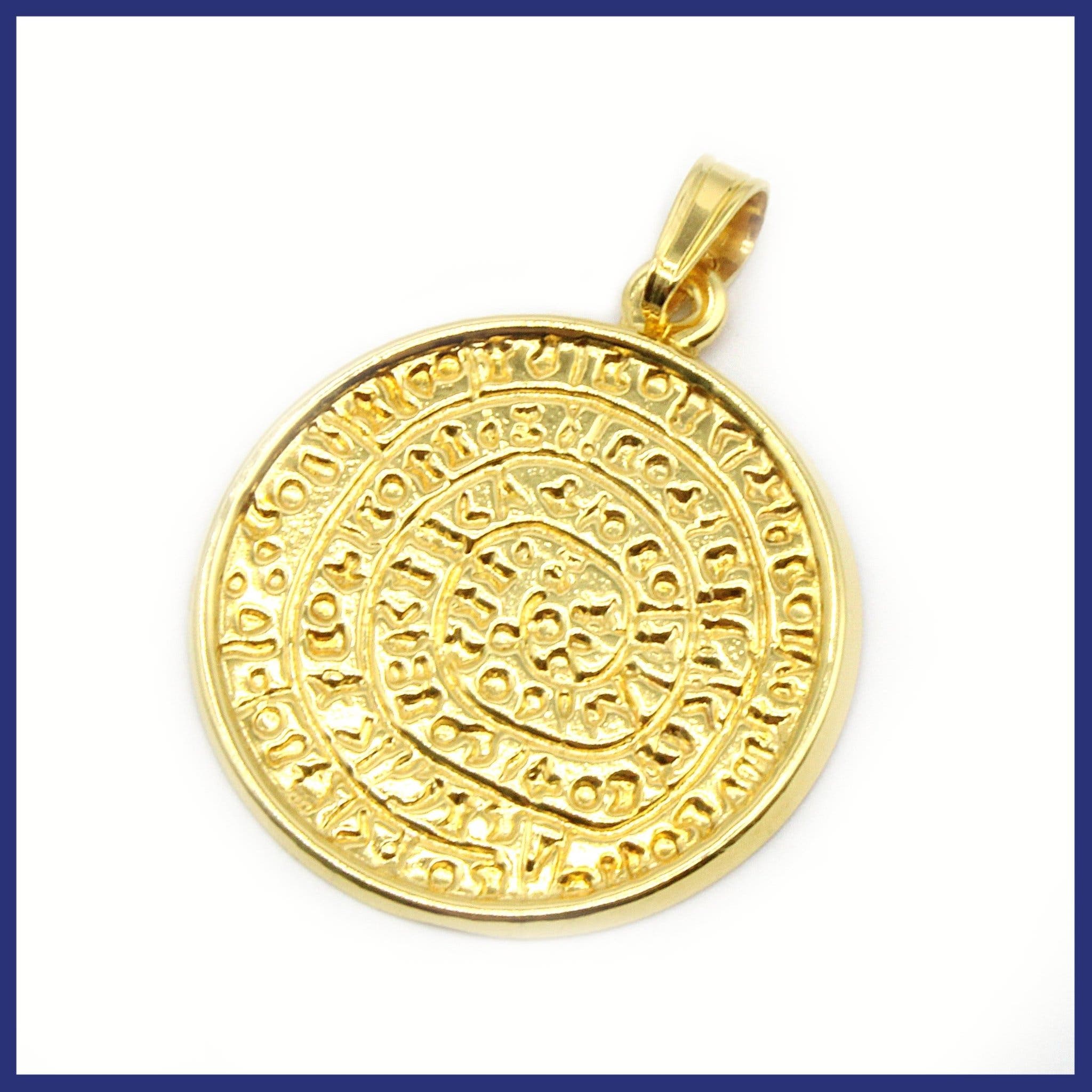 Hänge, 14K guld, Faistosdisken (vikt 1,54g, diameter 22,4mm)