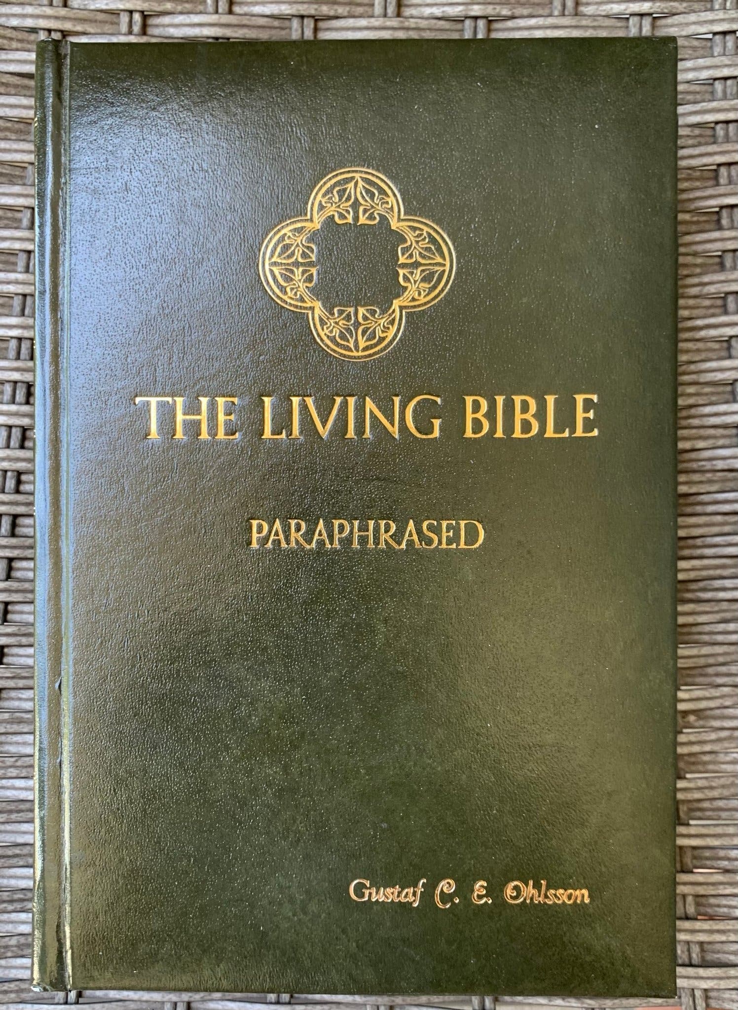 Vintage 1971 edition of The Living Bible paraphrased