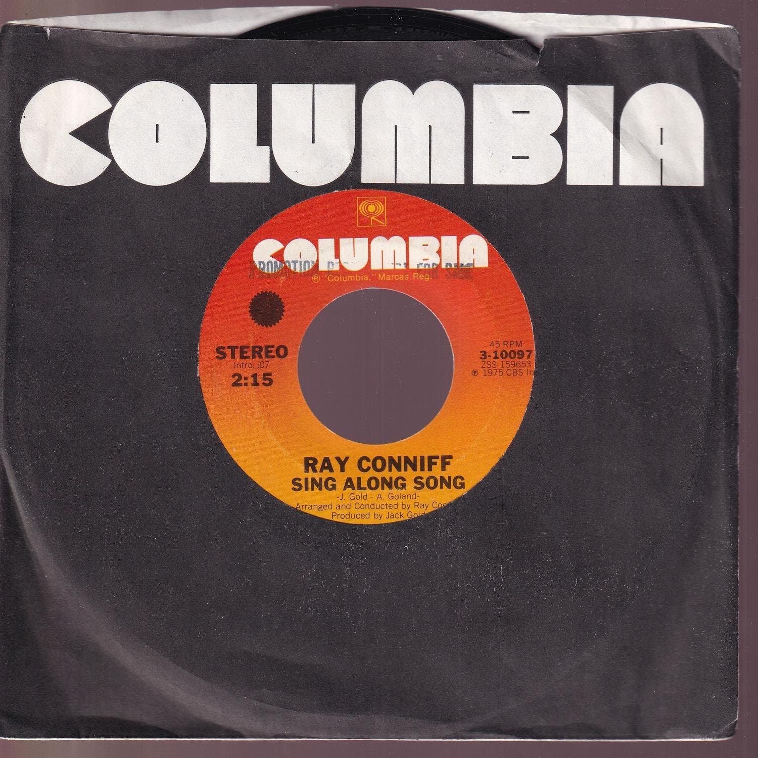 Ray Conniff Sing Along Song 7 Zoll Schallplatte