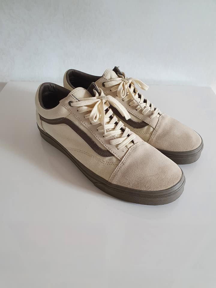 Vans Old Skool Cream/Walnut Strlk 44.5 (US11) (411802618) á Köp pÃ¥ Tradera