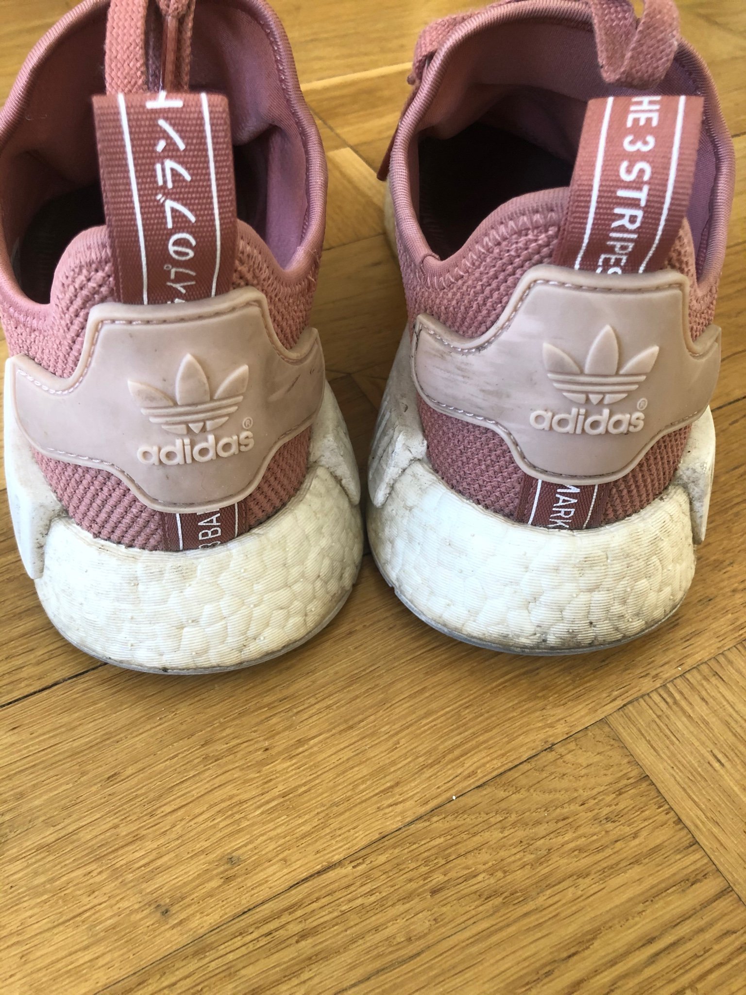 Adidas NMD boost, rosa, mörkrosa, sneakers, tra ...