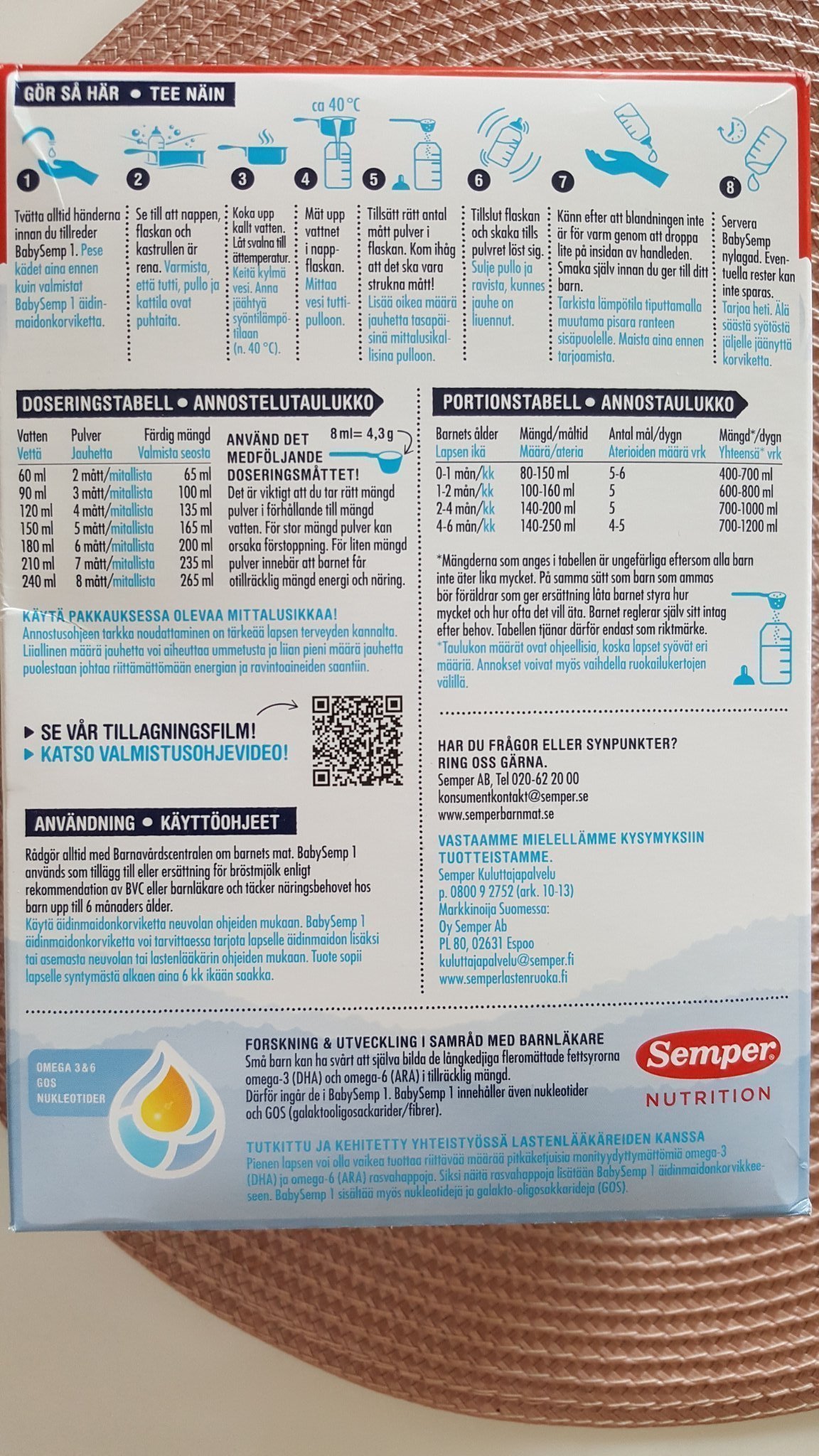 babysemp 1 mängd