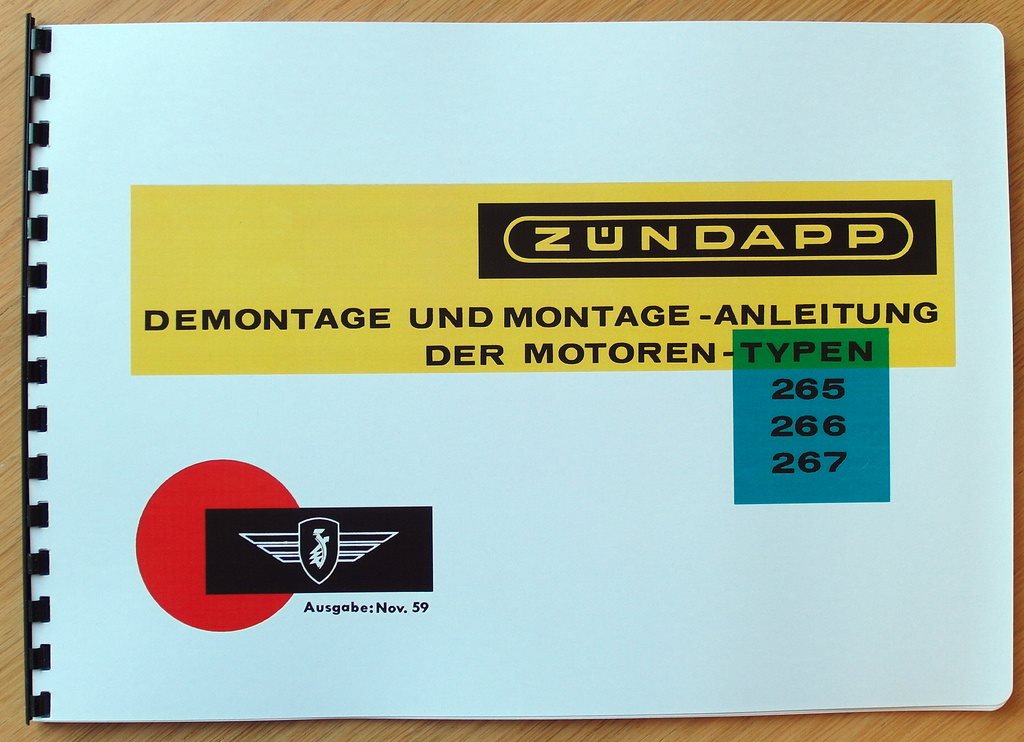 Verkstadshandbok Zündapp 50 cc Typ 265, 266 & & & 267 755b7a Verkstadshandbok Zündapp 50 cc Typ 265, 266 & & & 267 755b7a