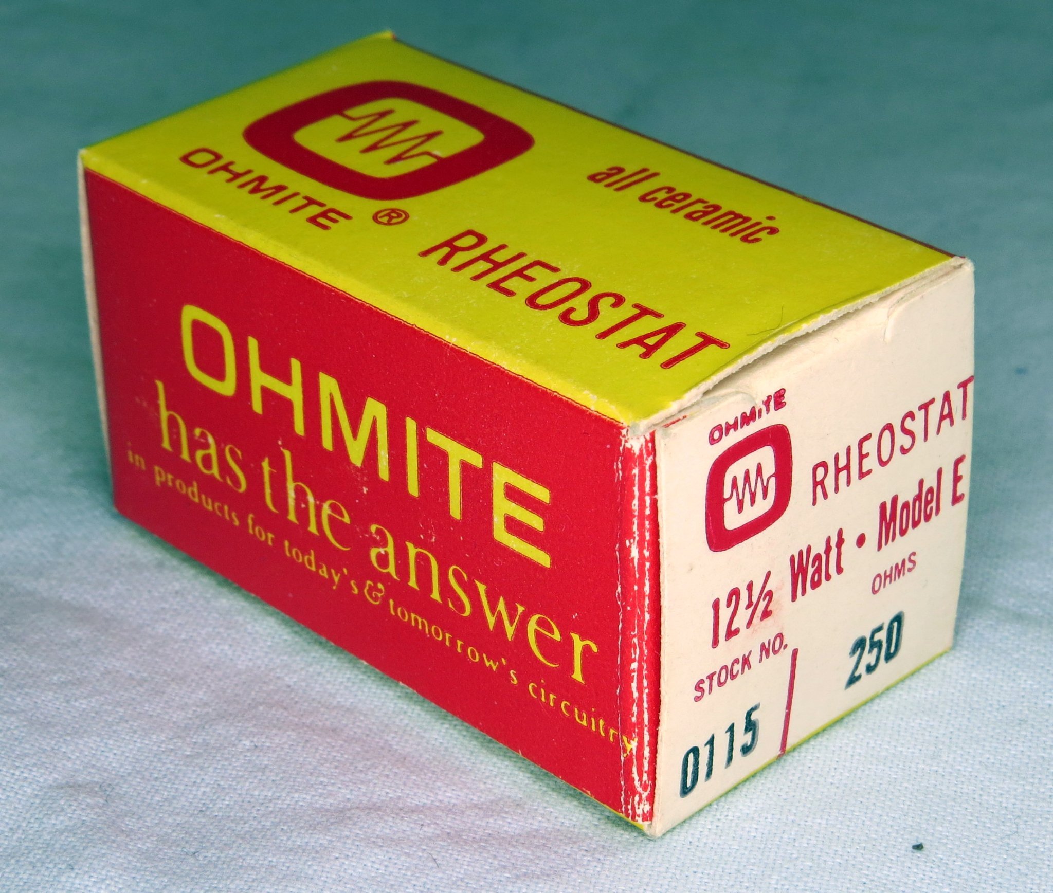 OHMITE RHEOSTAT model E,12½ Watt, 250 ohm, sto.. (347856531) ᐈ Köp på ...