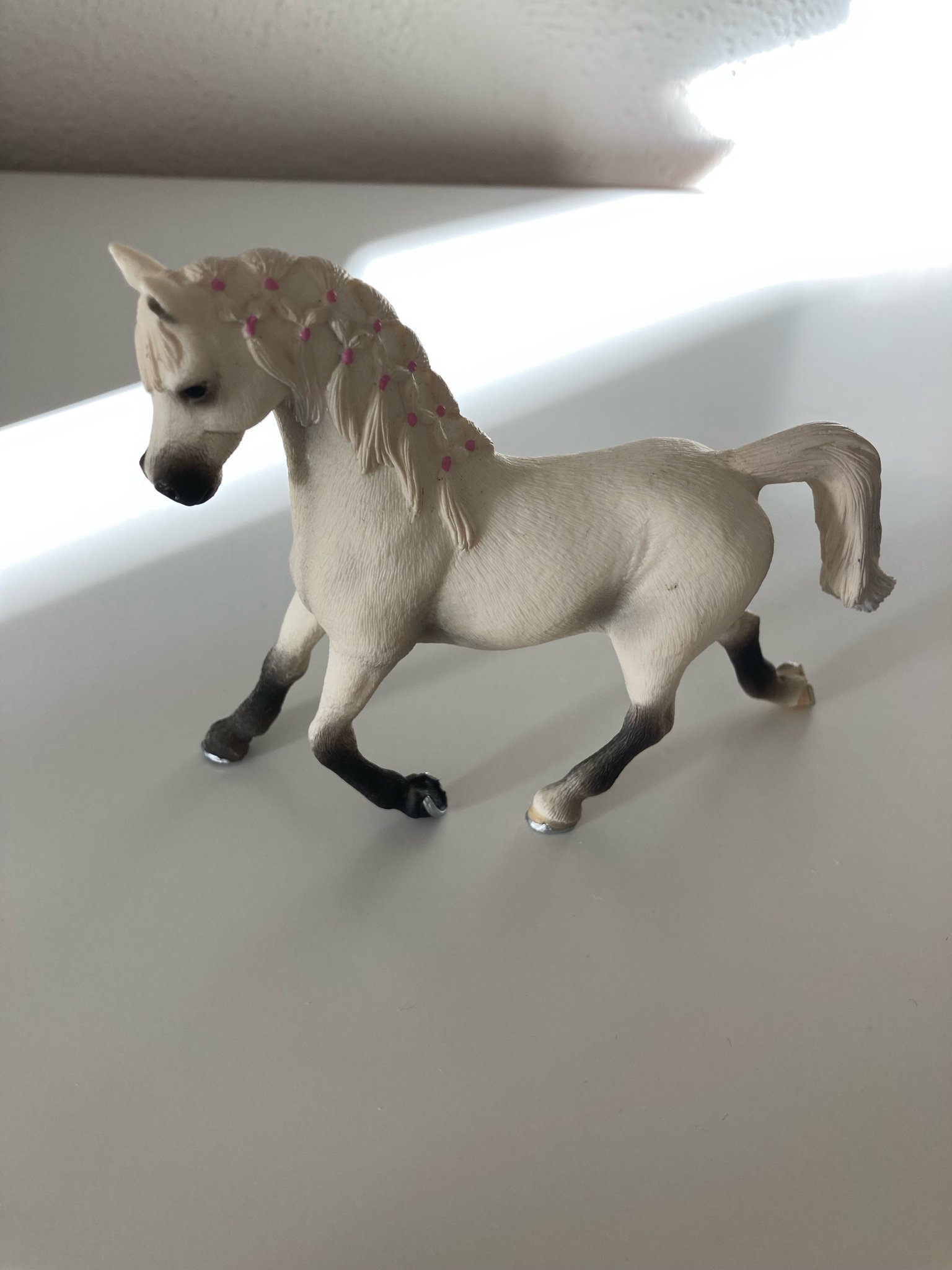 Schleich Arab Sto , vit med flätad man