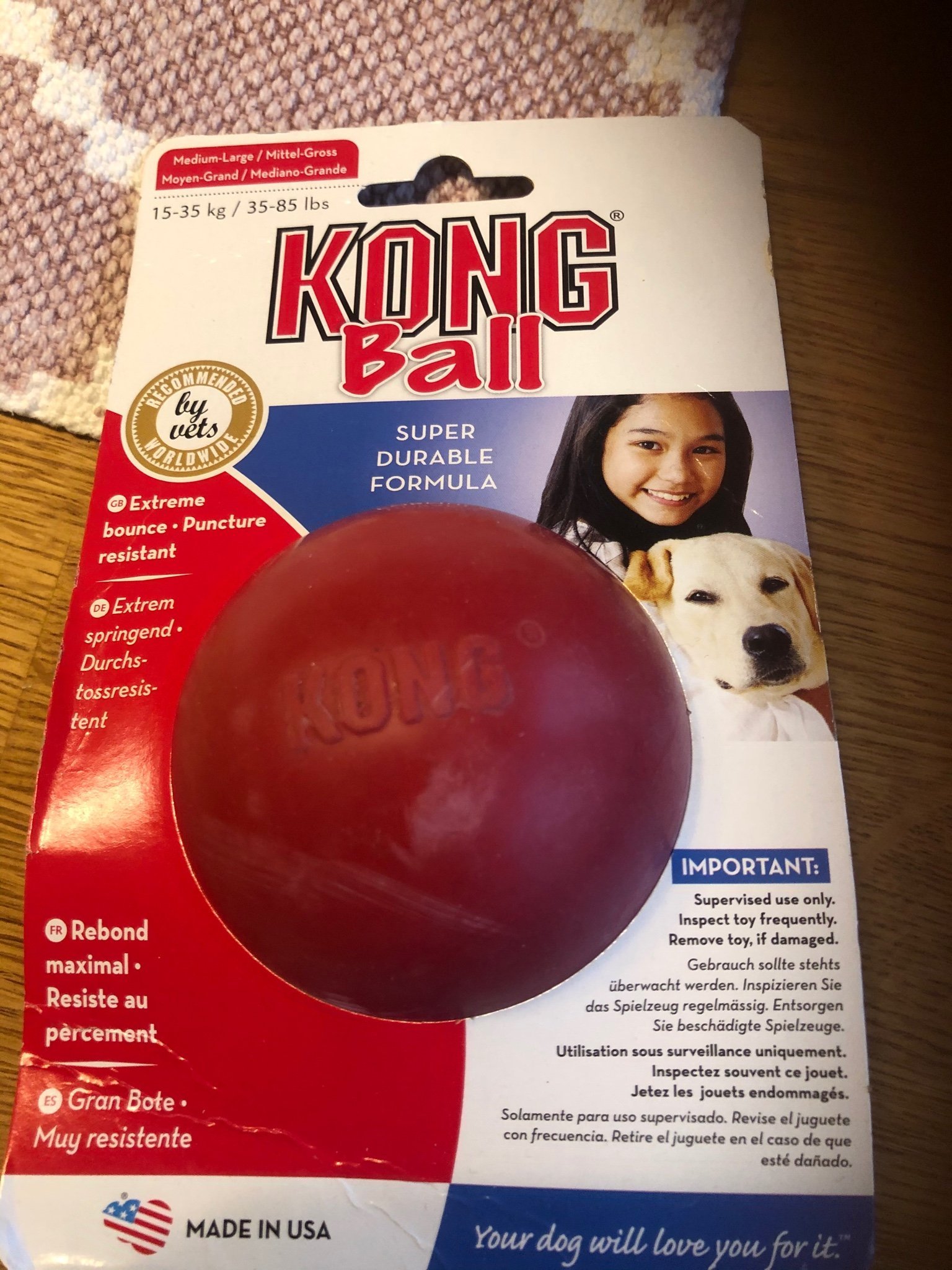 Ny Gummiboll till hund. Kong ball. Storlek ML (417892546) ᐈ Köp på Tradera