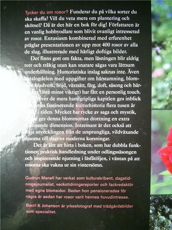 Rosor - en bok av rosvänner för rosvänner. Manell, Manell, Manell, Gudrun. Johansson, Bertil K 391942 Rosor - en bok av rosvänner för rosvänner. Manell, Manell, Manell, Gudrun. Johansson, Bertil K 391942