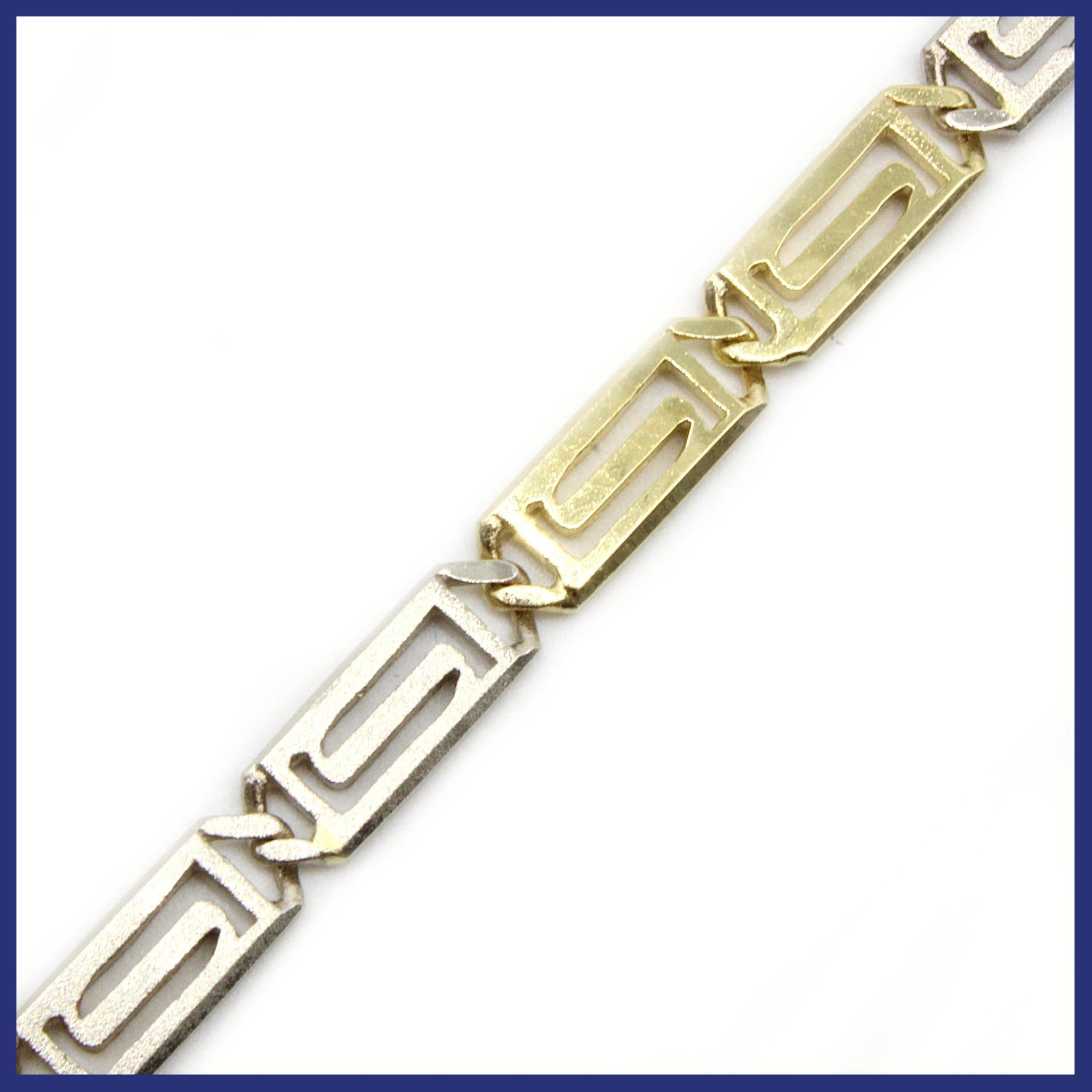 Armband, 14K guld/vitguld (vikt 8g, längd 20cm)