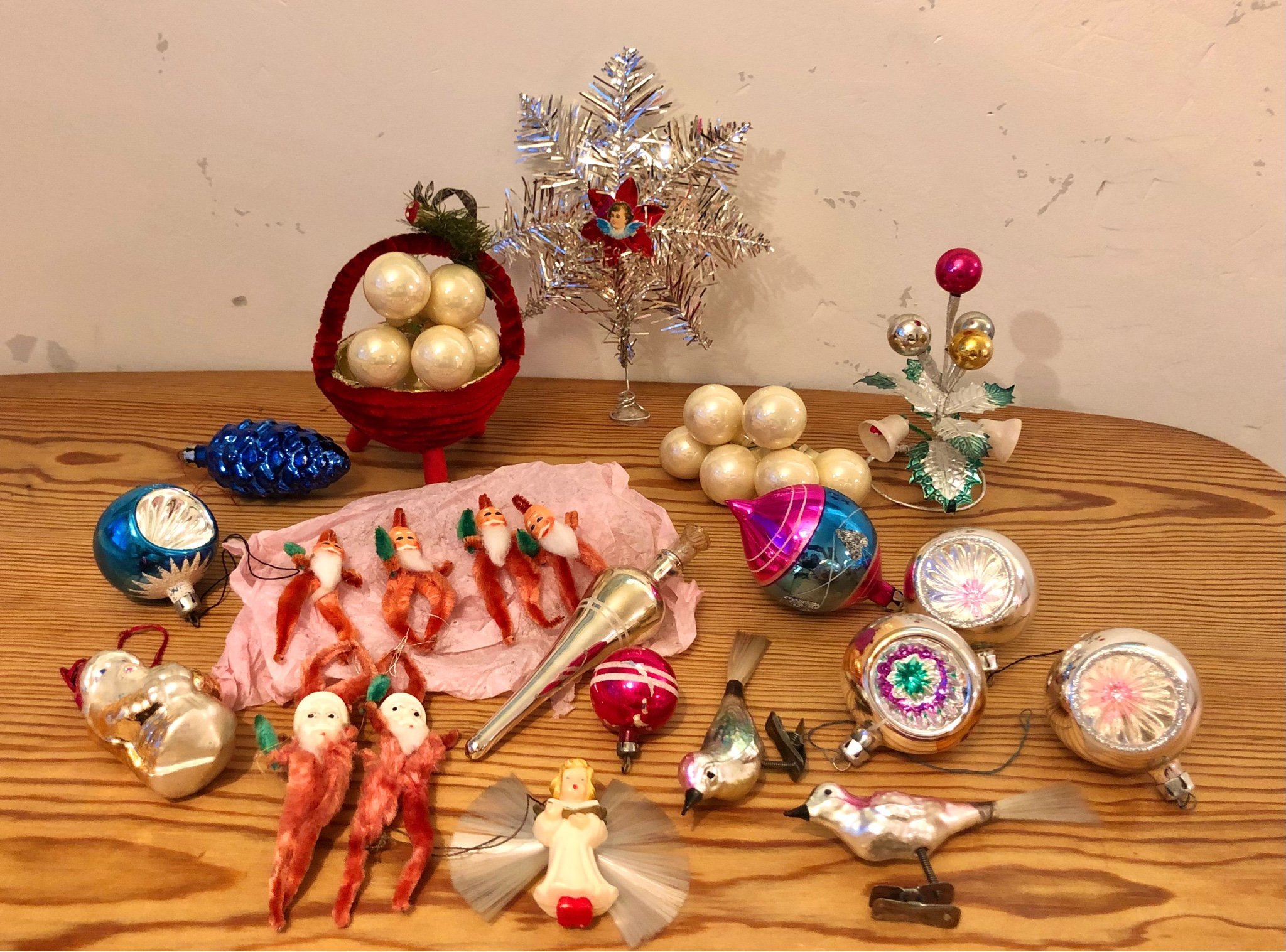 Julgranspynt, vintage, julpynt, tomtar, fåglar,.. Köp på Tradera