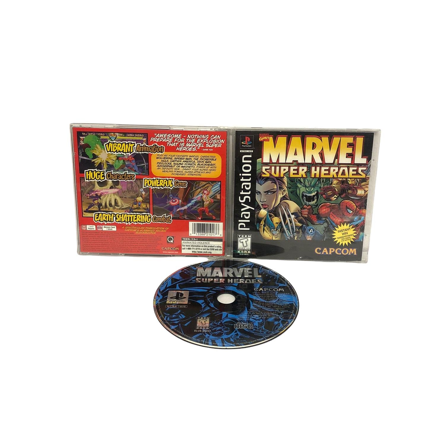 Playstation PS1 Marvel Super Heroes US version Complete Tested with Playstation PS1 Marvel Super Heroes US version Complete Tested with