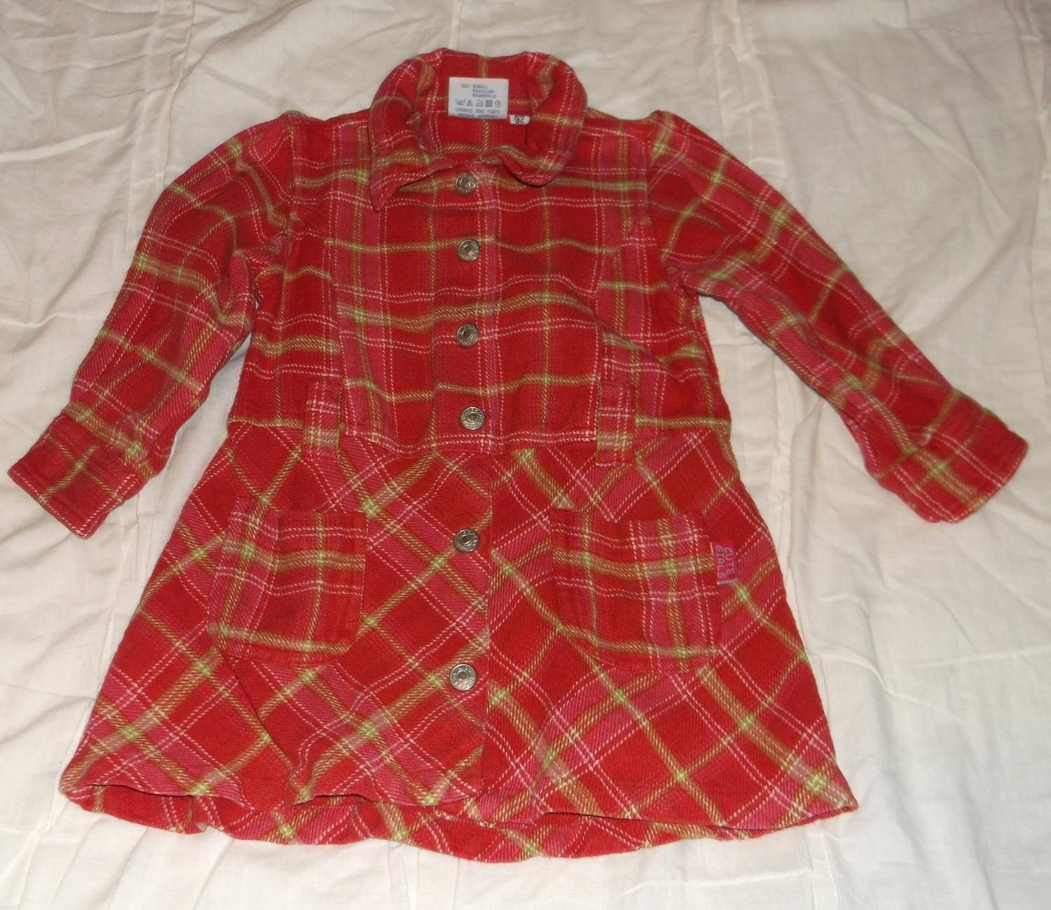 Klänning strl 92 Röd med ränder i grönt och vit.. | Köp på Tradera ...