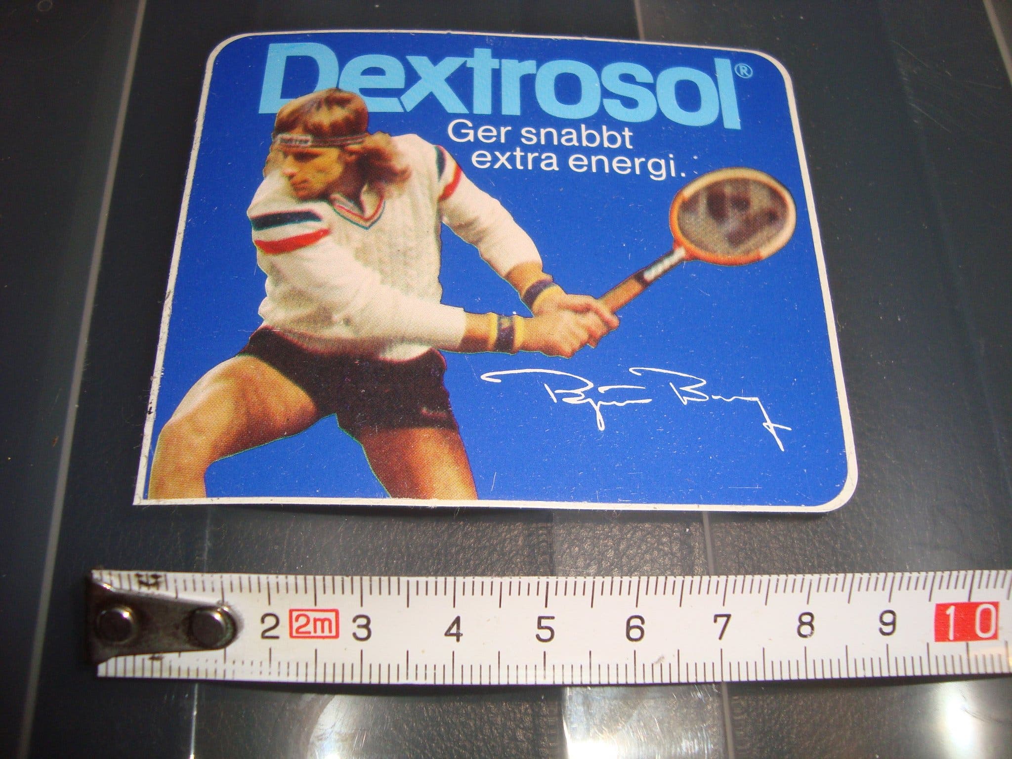 Dextrosol Björn Borg Tennis vintage klistermärke dekal raritet