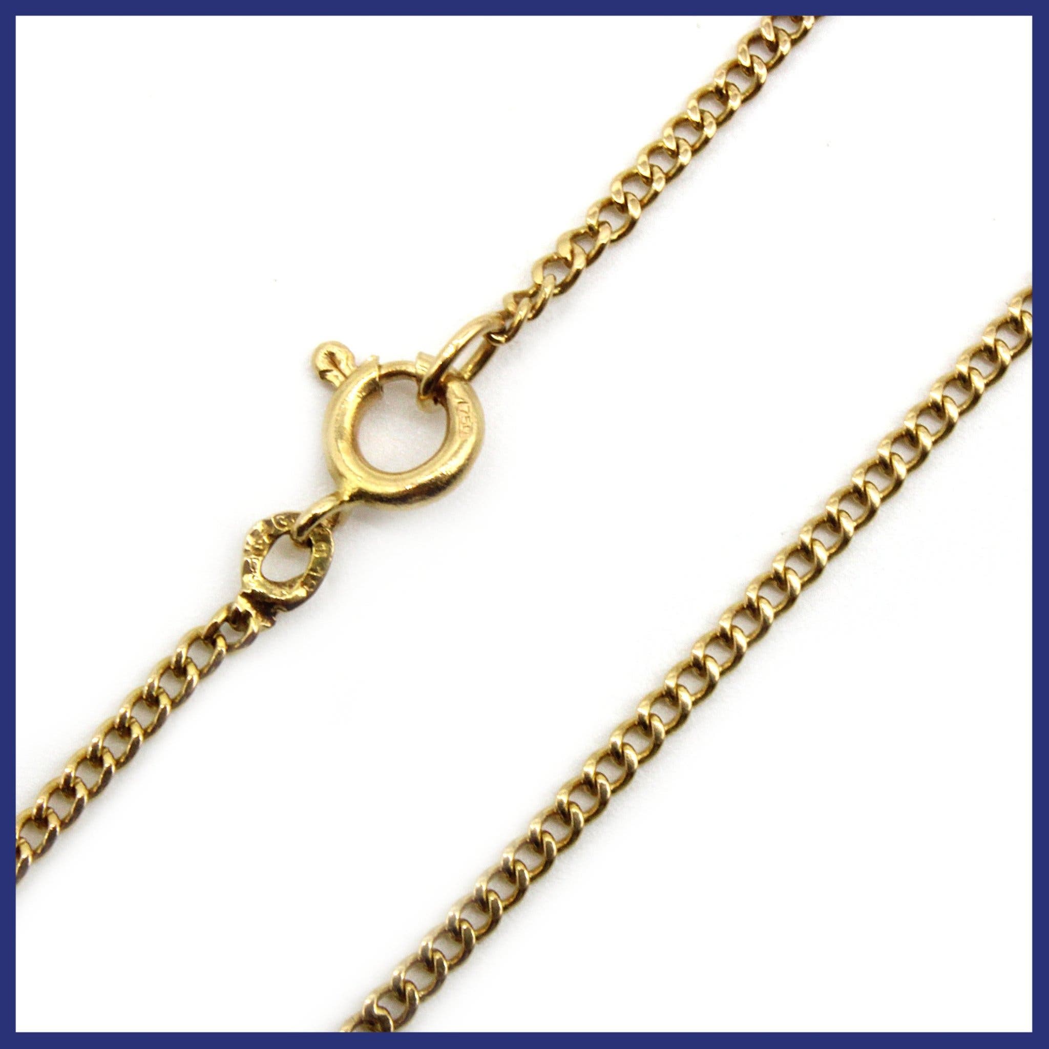 Halsband, 18K guld, pansarlänk (vikt 4,77g, längd 44,5cm)