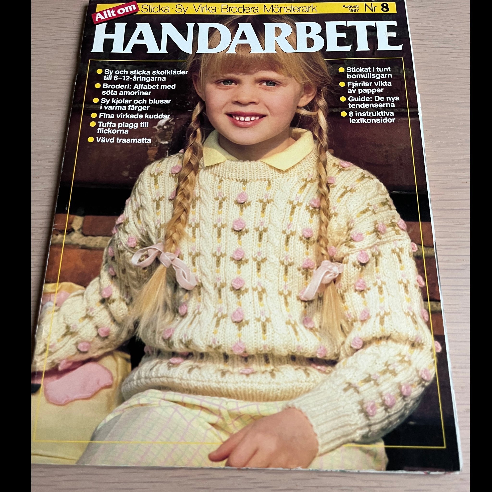 Tidning Allt om handarbete 1987 Nr 8