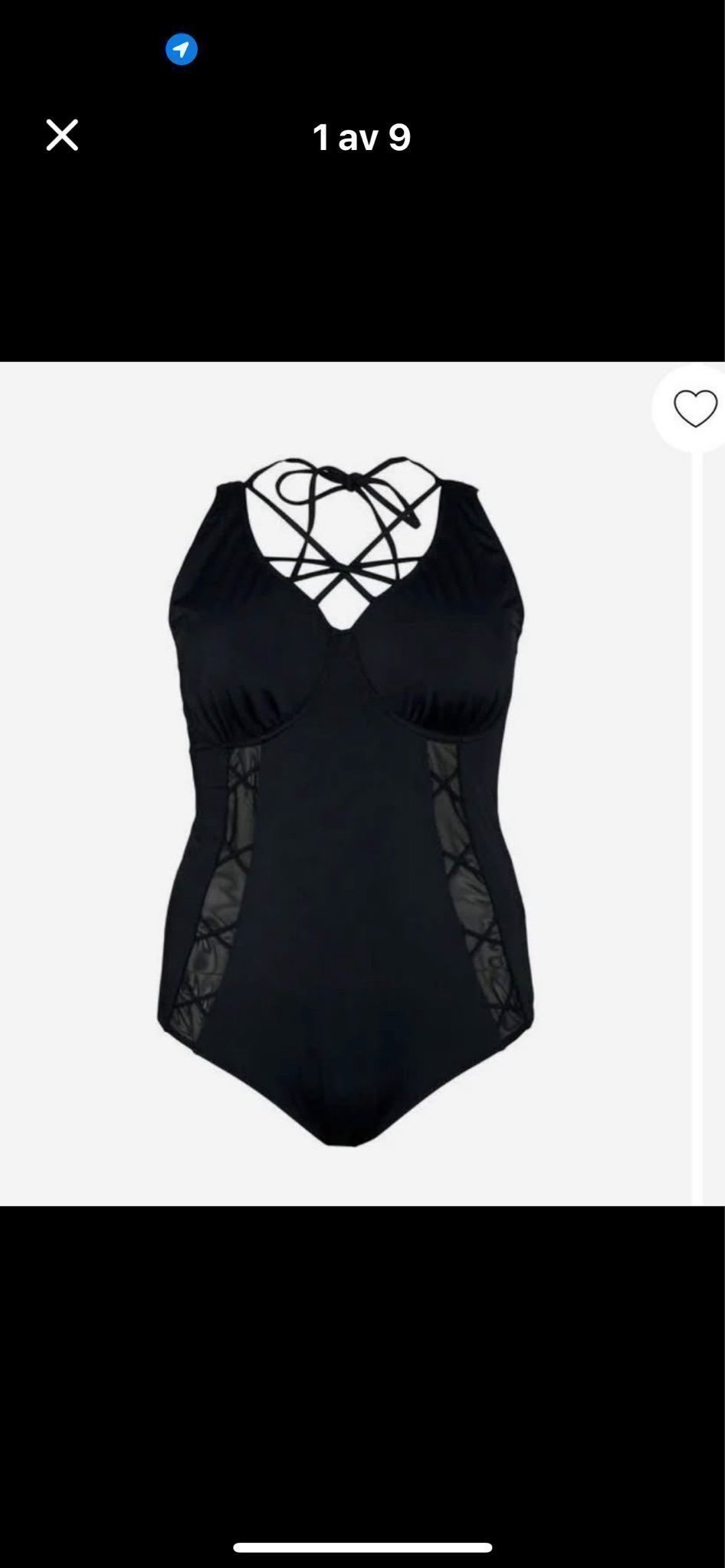 Svart baddräkt, storlek 56