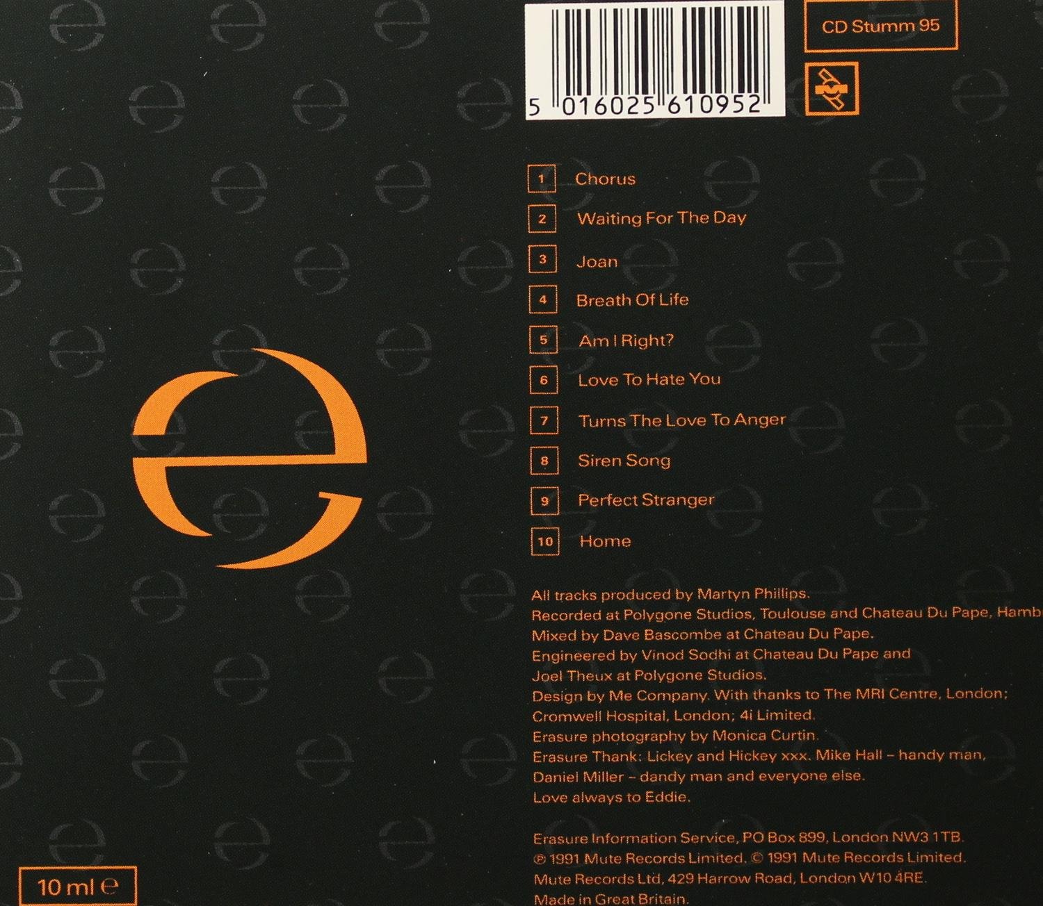 Erasure, Chorus (CD) Köp på Tradera (407665533)