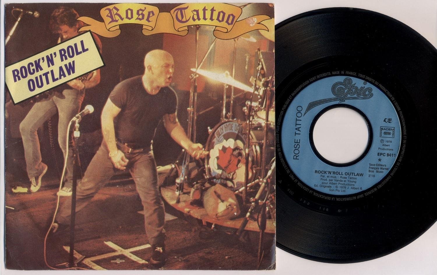 ROSE TATTOO 'Rock'N'Roll Outlaw' 1978 French 7&quot; (404676532) ᐈ Köp på