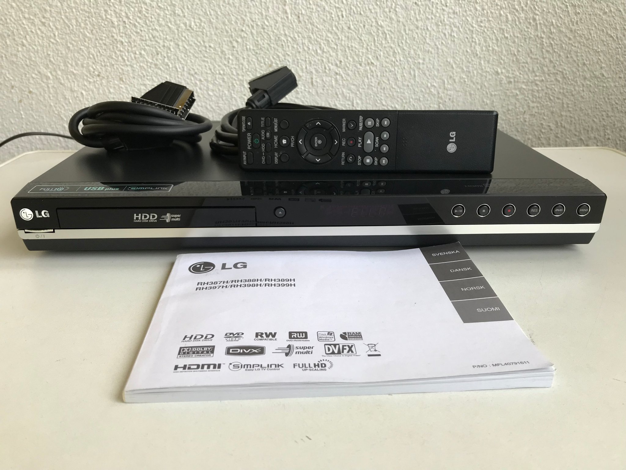 LG HDD DVD RECORDER RH387H 160 GB