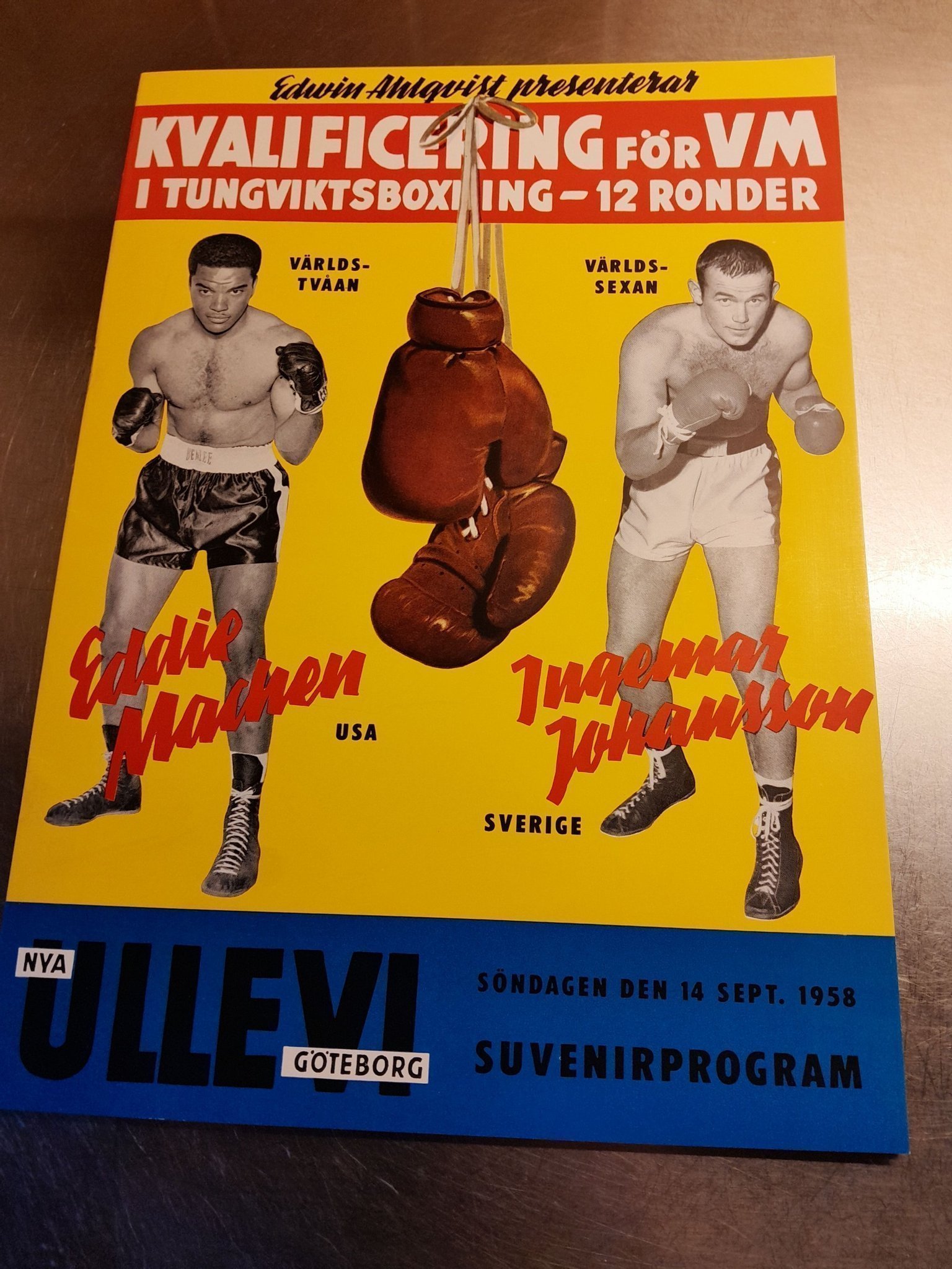 Program från boxningsmatchen mellan Eddie Mache.. | Köp på Tradera ...