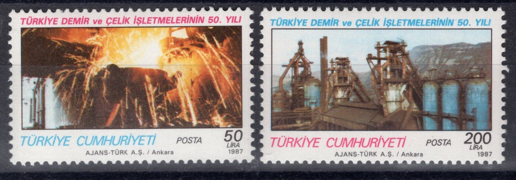 Turkiet 1987 järn-stålverk MNH**