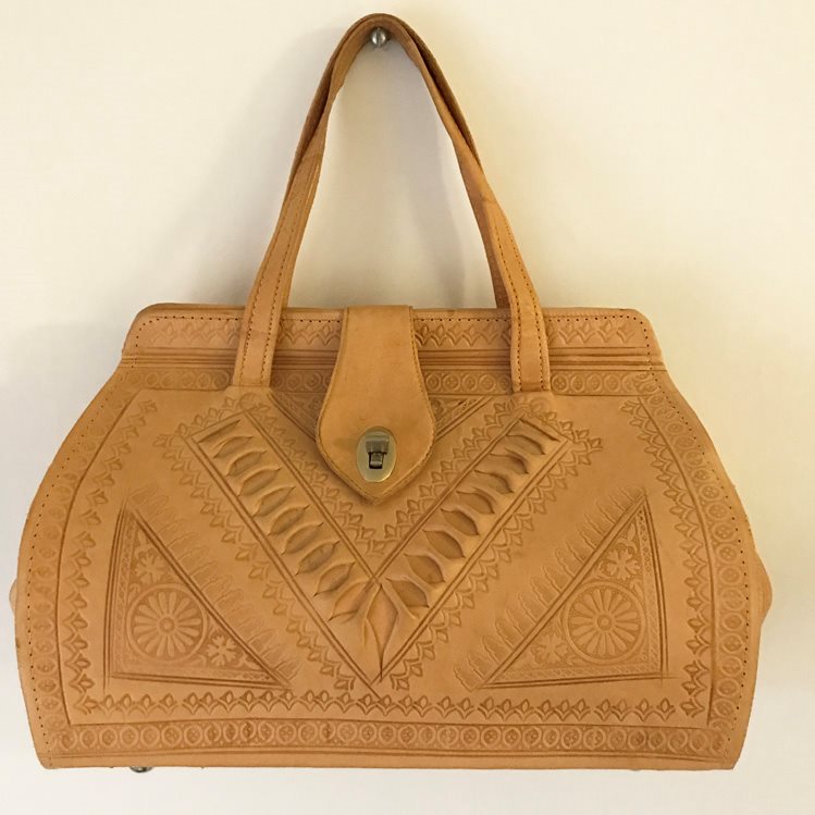 Vintage väska handväska skinn klädd boho retro retro retro cognac 60-tal 70-tal afrikansk 98b81b Vintage väska handväska skinn klädd boho retro retro retro cognac 60-tal 70-tal afrikansk 98b81b