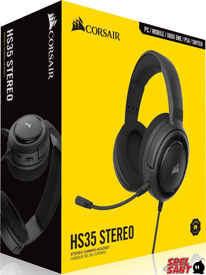 Corsair HS35 Stereo Gaming Headset Svart (408132385) ᐈ SpelochSånt på