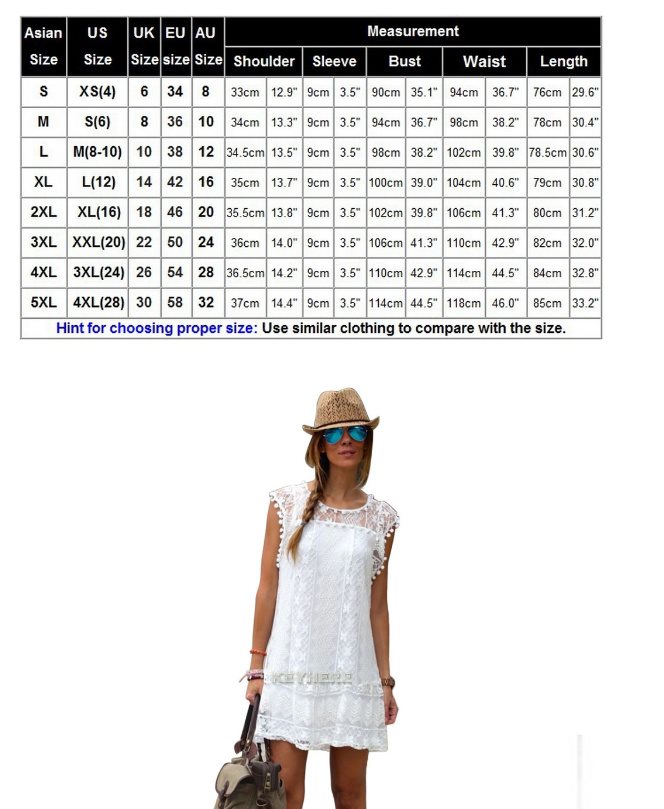 Spetsklänning Spetsklänning Spetsklänning Sundress Vit 4XL 94581e Spetsklänning Spetsklänning Spetsklänning Sundress Vit 4XL 94581e