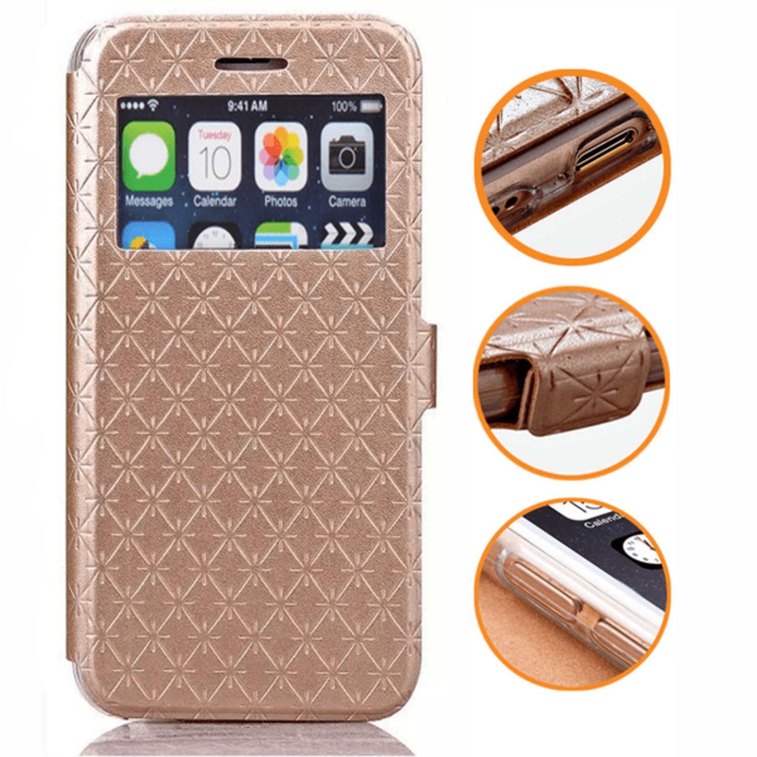 iPhone 6 6S Plus Champagne Väska Fodral Skydd iPhone 6 6S Plus Champagne Väska Fodral Skydd