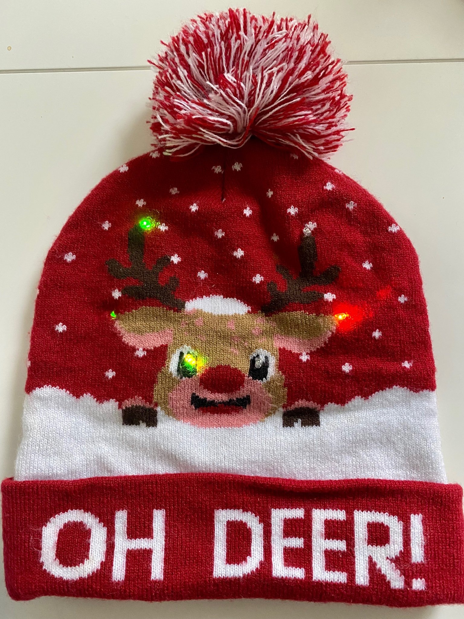 Blinkande Julmössa LEDlampor Jul Rudolf med rö.. Köp på Tradera