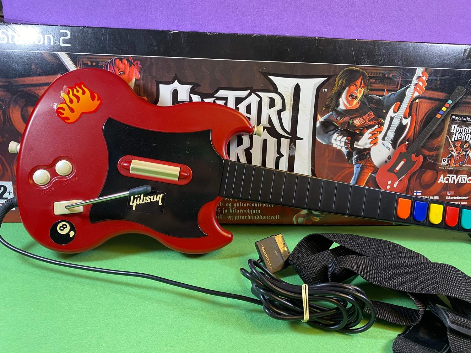 PS2 Guitar Hero 2 Gitarr Med Box Playstatio.. (410052647) Köp på