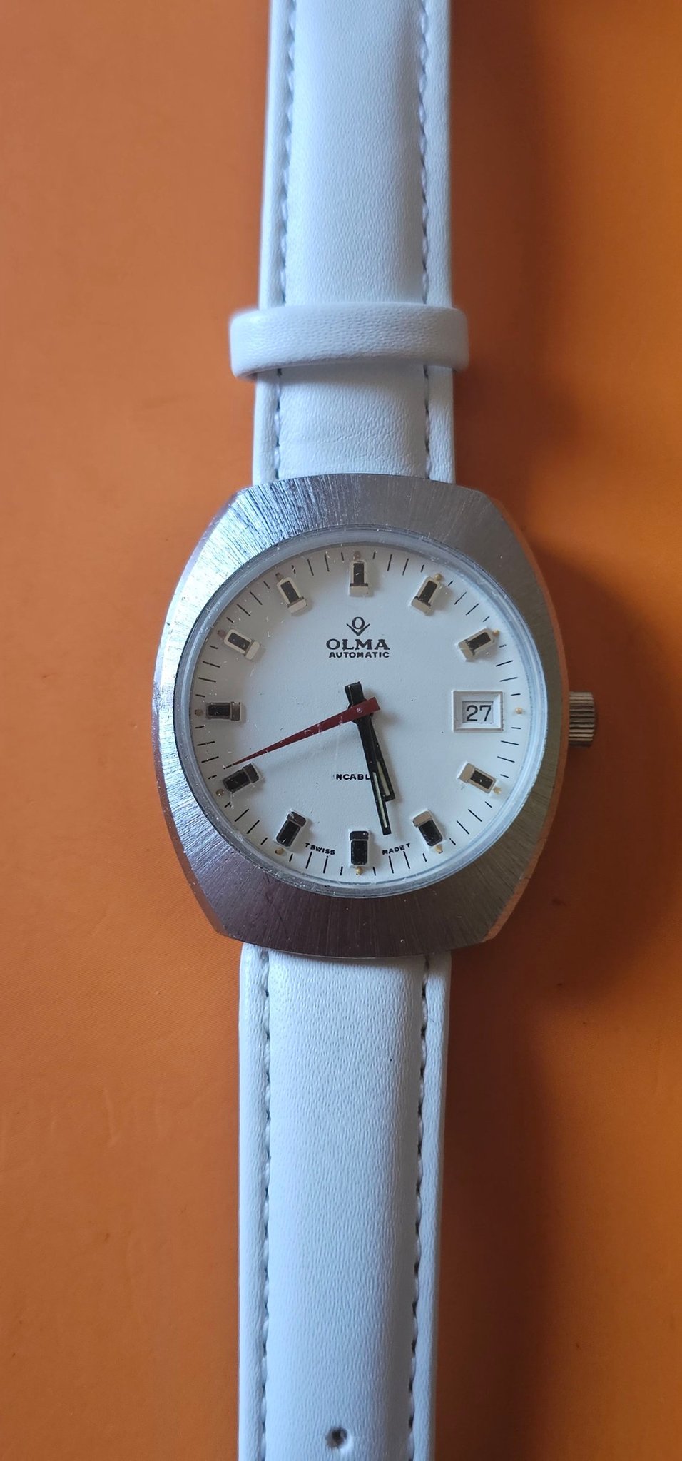 Olma Automatic 27 Jewels Incabloc Datum Klocka