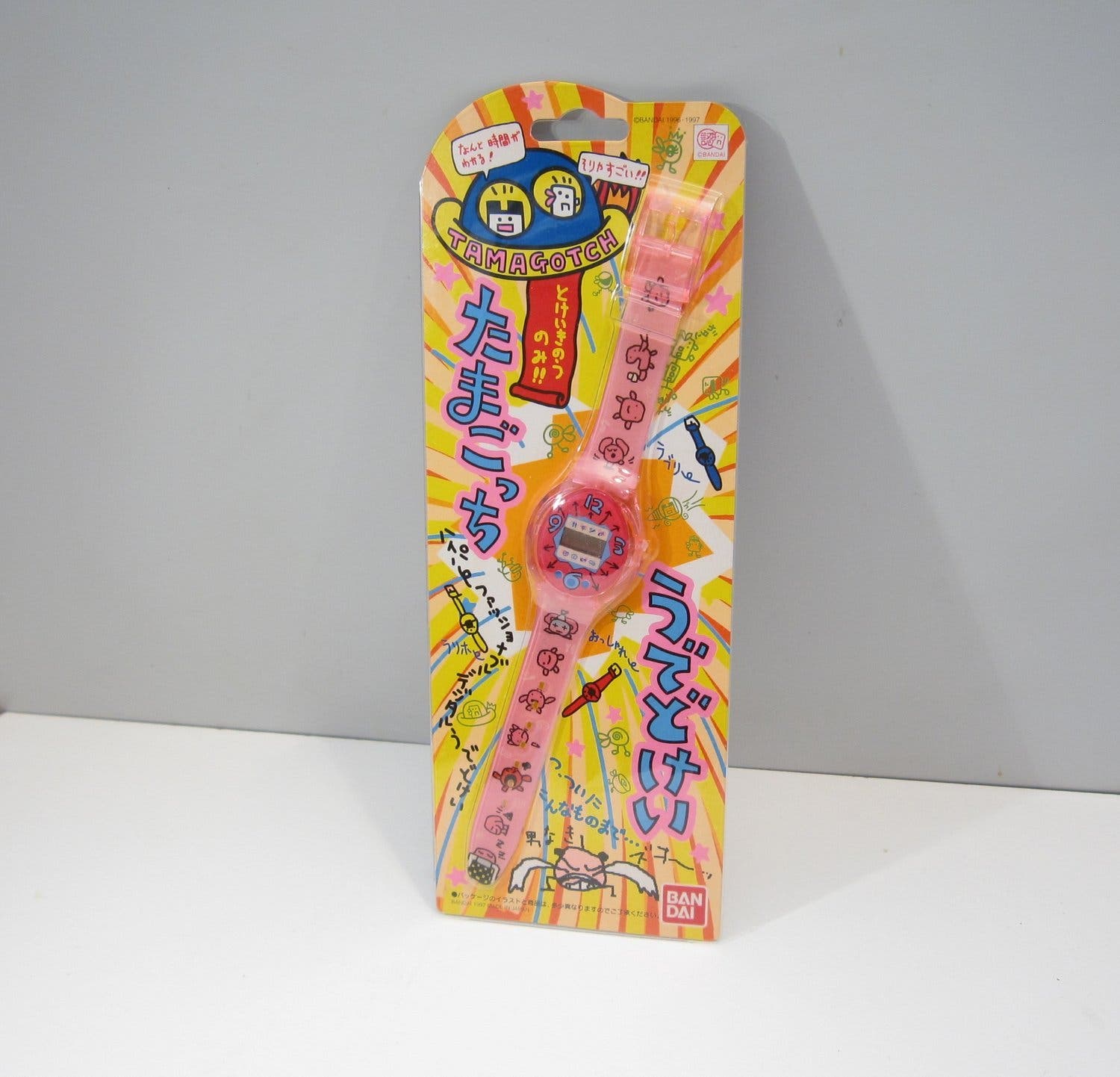 Tamagotchi wristwatch from 1997, Japanese pink version
