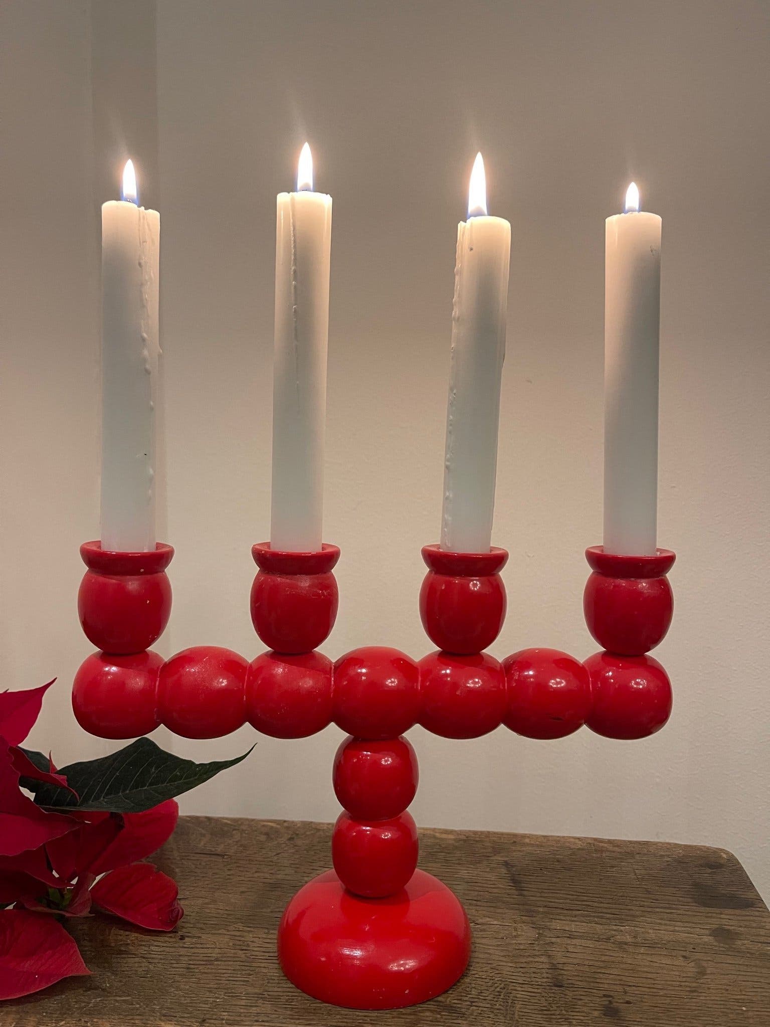 Klassisk Kulljusstake - Röd Adventsljusstake i .. | Köp på Tradera ...