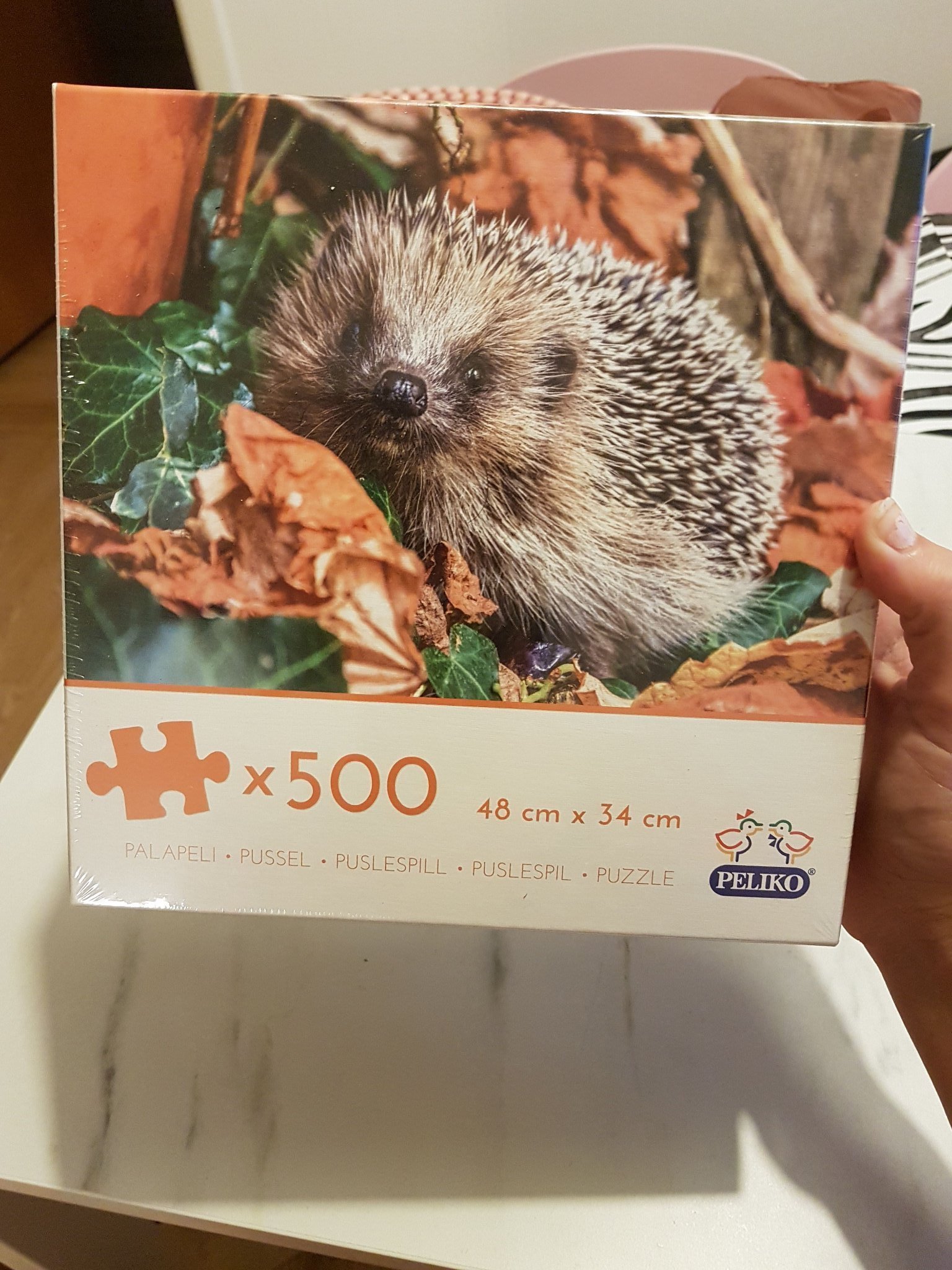 Nytt femhundrabitars pussel med söt igelkott ti.. (413883127) ᐈ Köp på