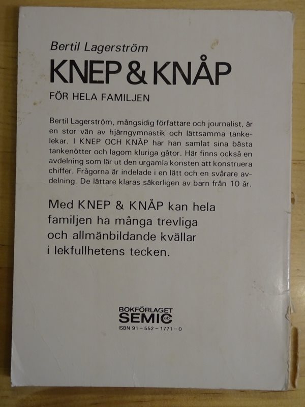 Knep & knåp för hela familjen gåtor, ordlekar, chiffer 1983 på