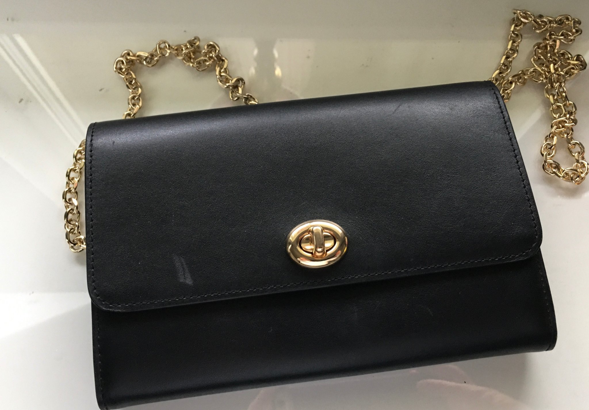 COACH crossbody bag (chain purse) (407243130) ᐈ Köp på Tradera