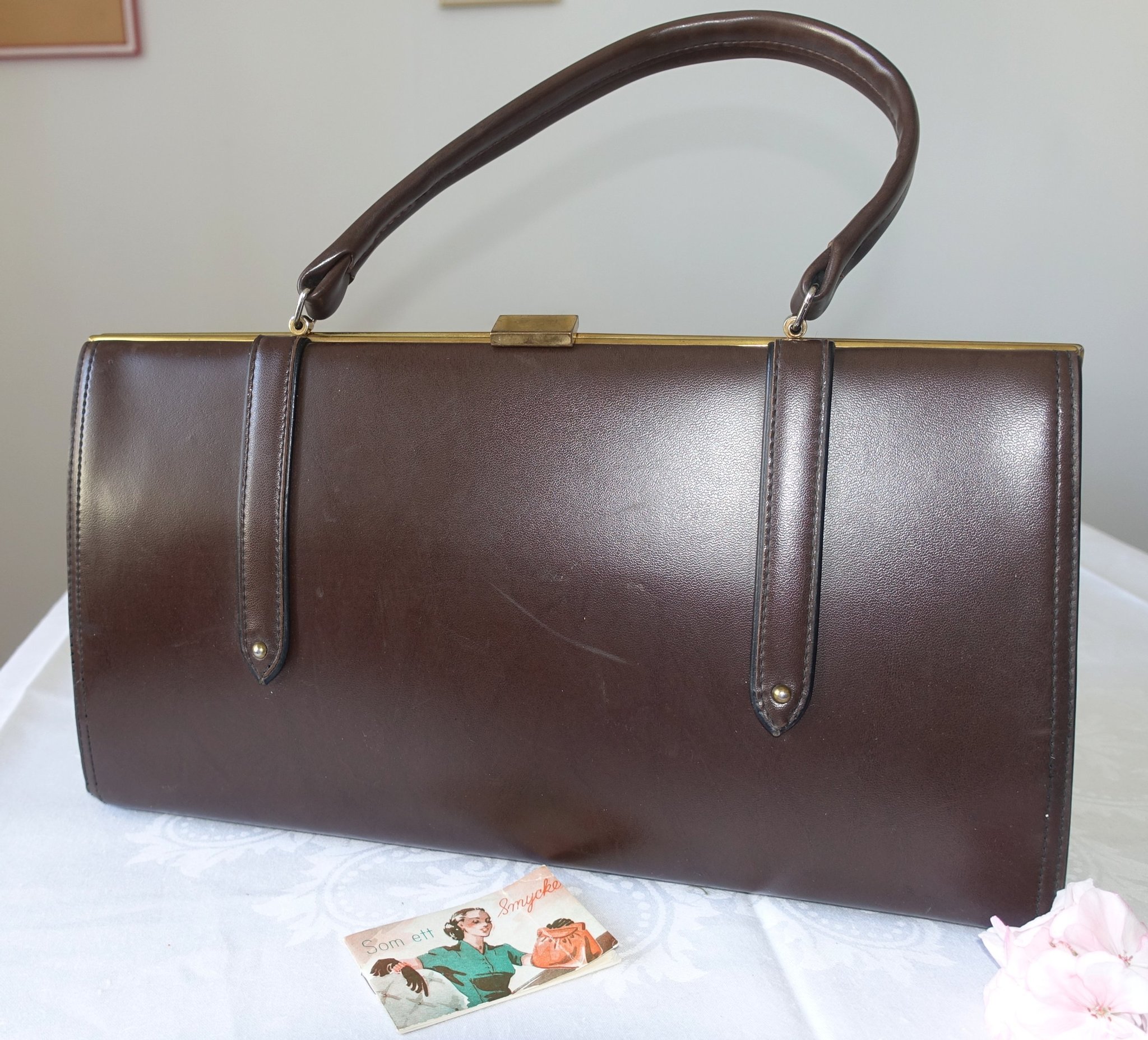 Brandahl/ Handväska från 50talet/ Vintage/ Bru.. Köp på Tradera