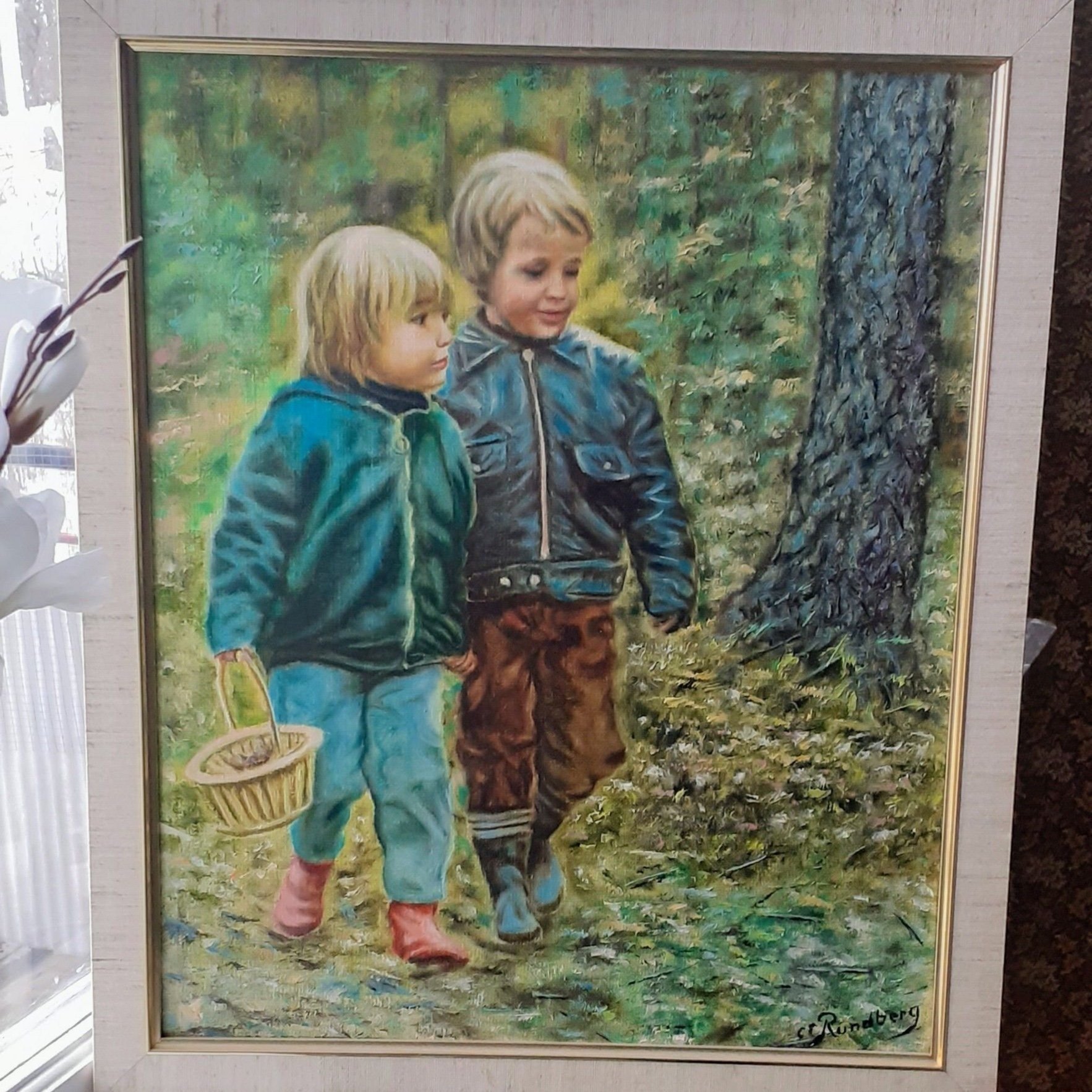 Skogspromenad, Oljemålning - Carl-Erik Rundberg. | Köp på Tradera ...