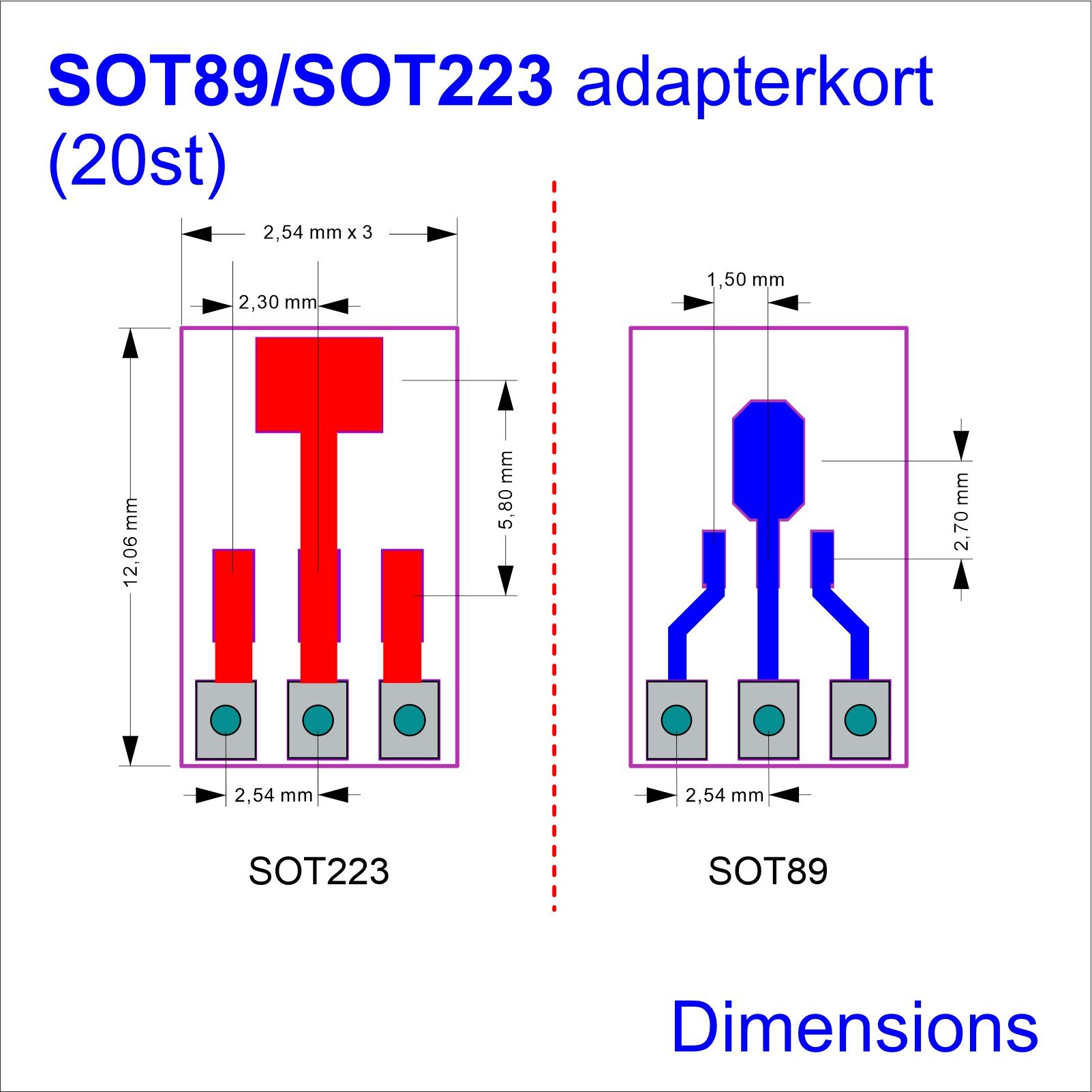 20st SOT-223 SOT223 SOT-89 SOT89 SOT adapterkor.. | Köp på Tradera ...