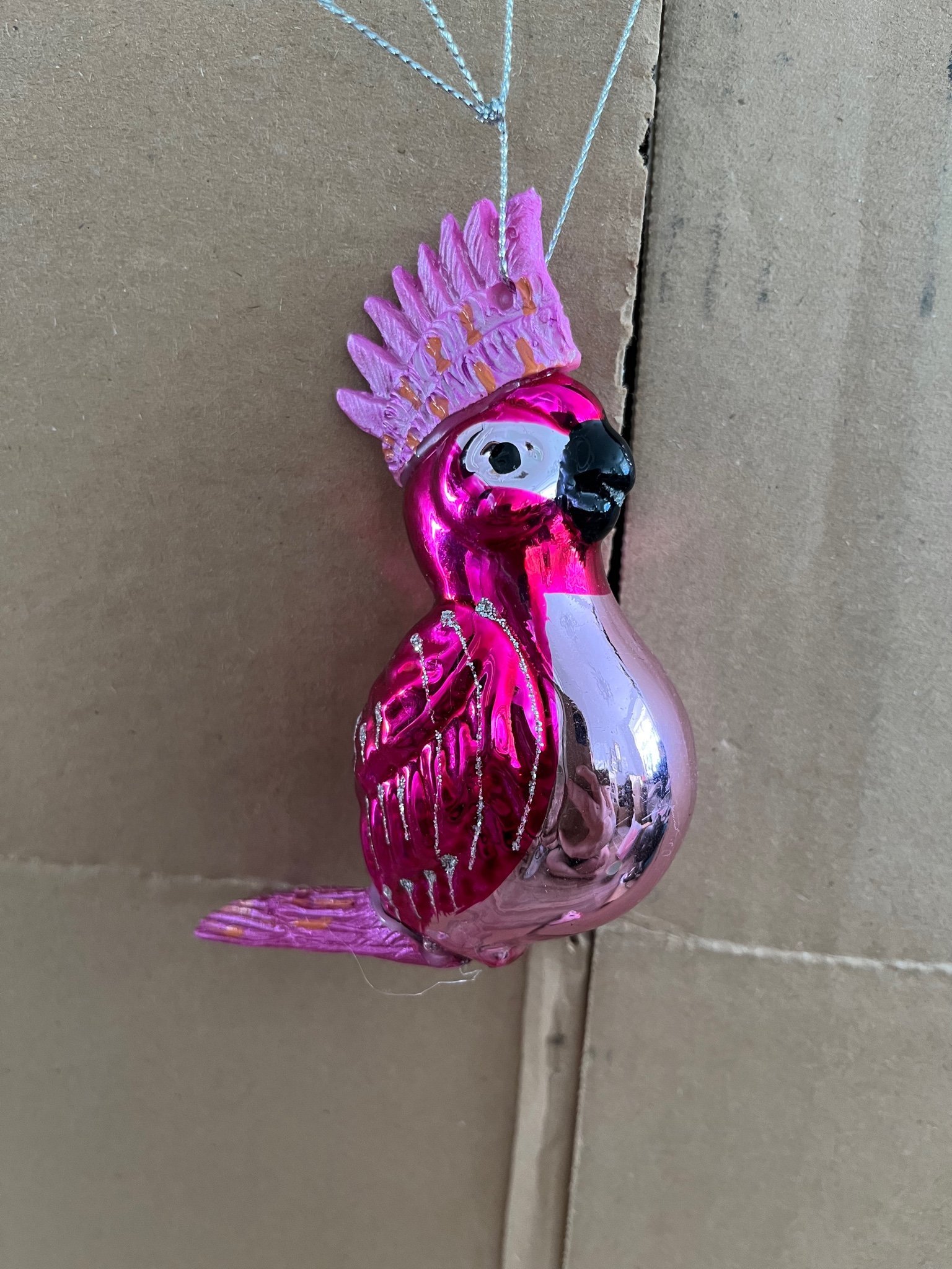 Rosa papegoja julkula julpynt julgran jul Köp på Tradera (609969555)