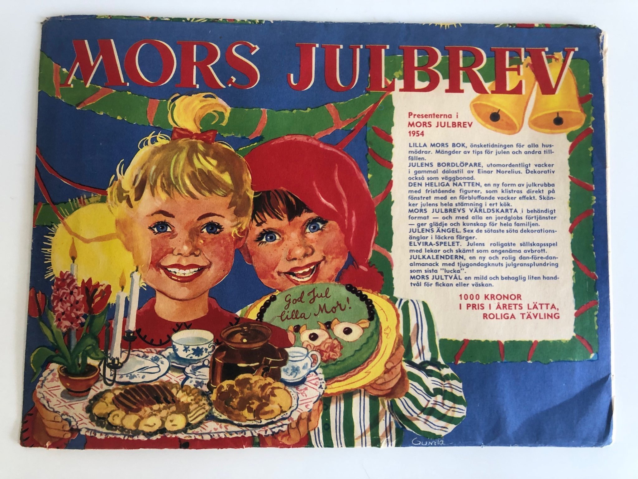 Mors Julbrev 1954 Julpyssel jul pyssel retro vi.. Köp på Tradera