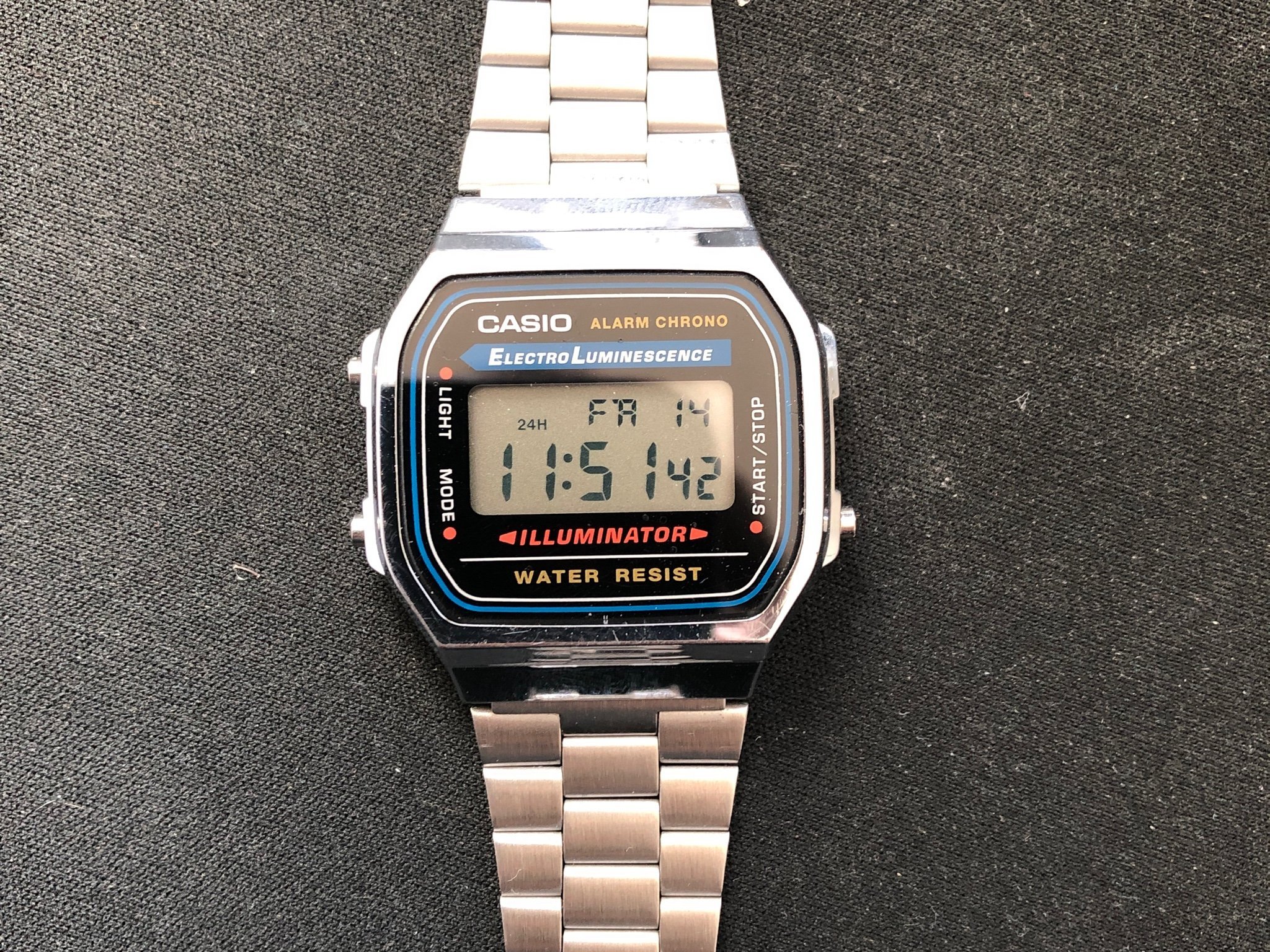 casio a168 dimensions