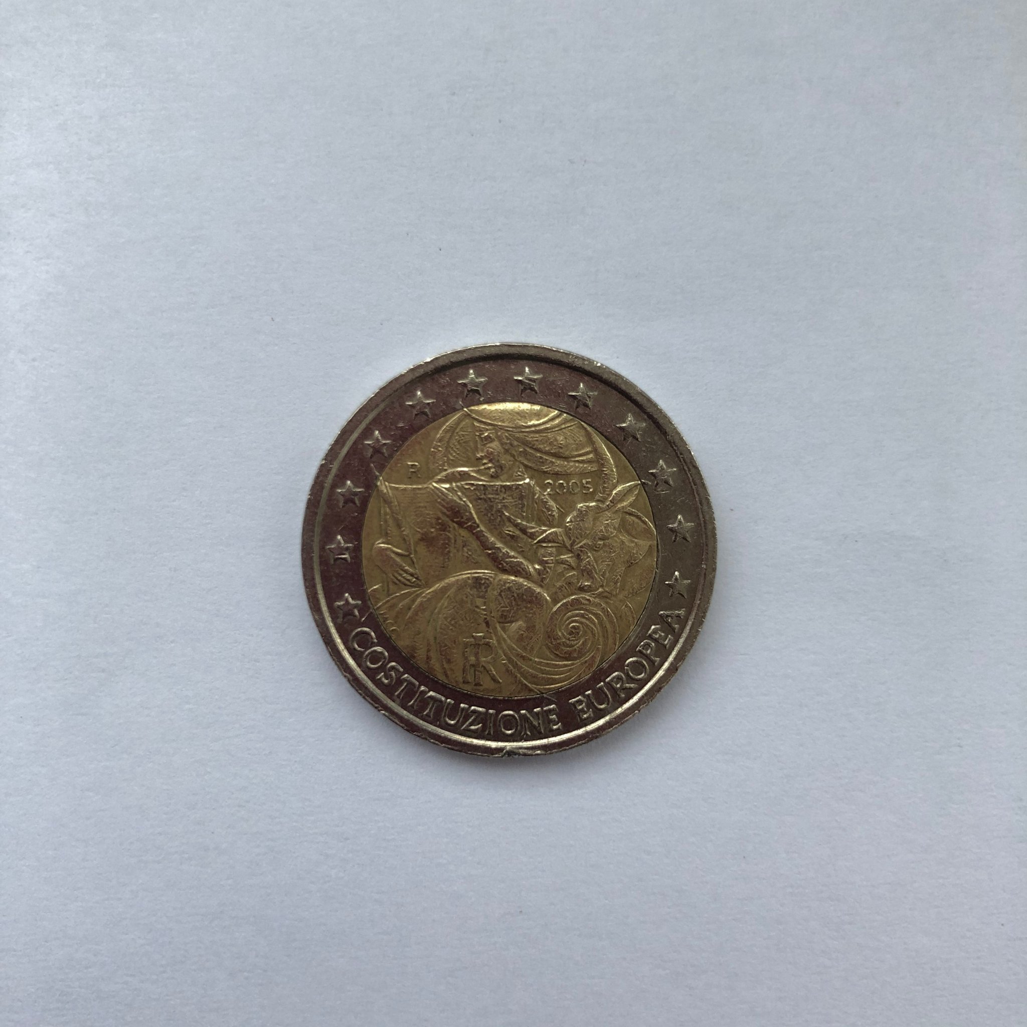 Piece 2 Euros Constitution Europea 2005 Valeur