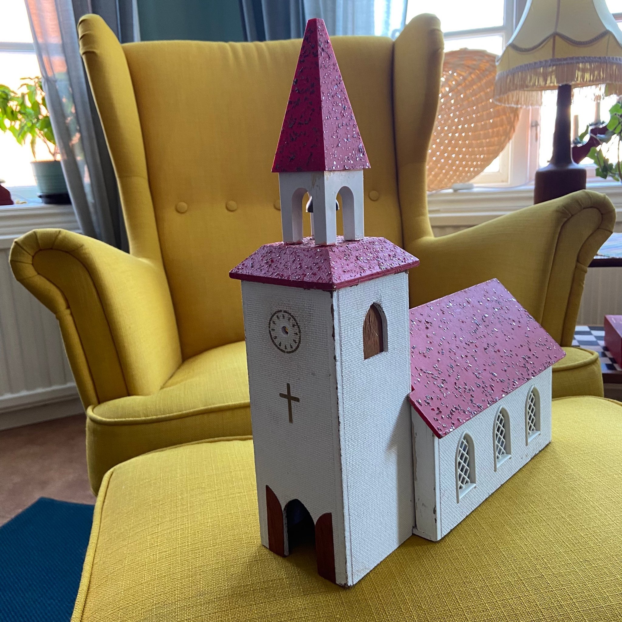 Värnamo Julkyrka med belysning, gammeldags jul Köp på Tradera (586834519)